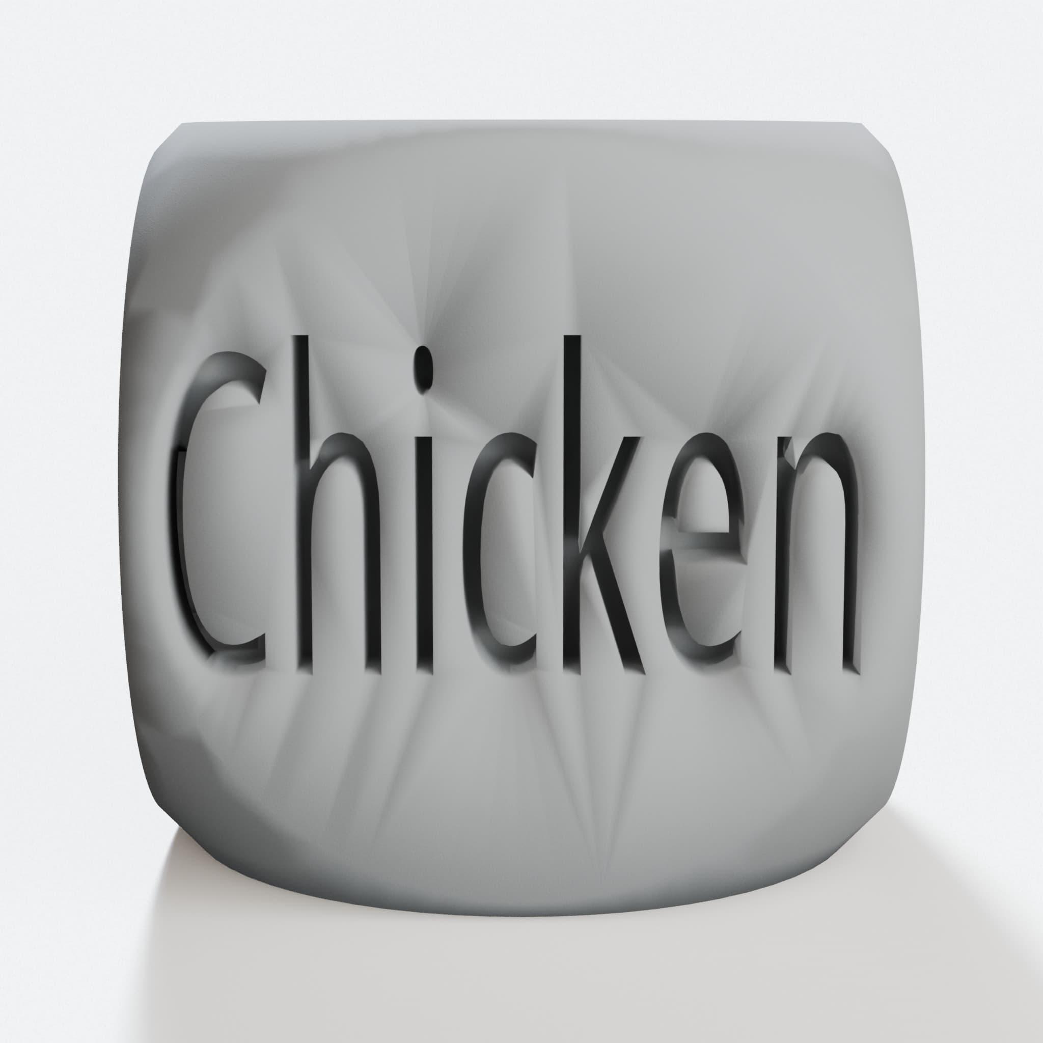 Food Decision Dice 3D Printed Toy
