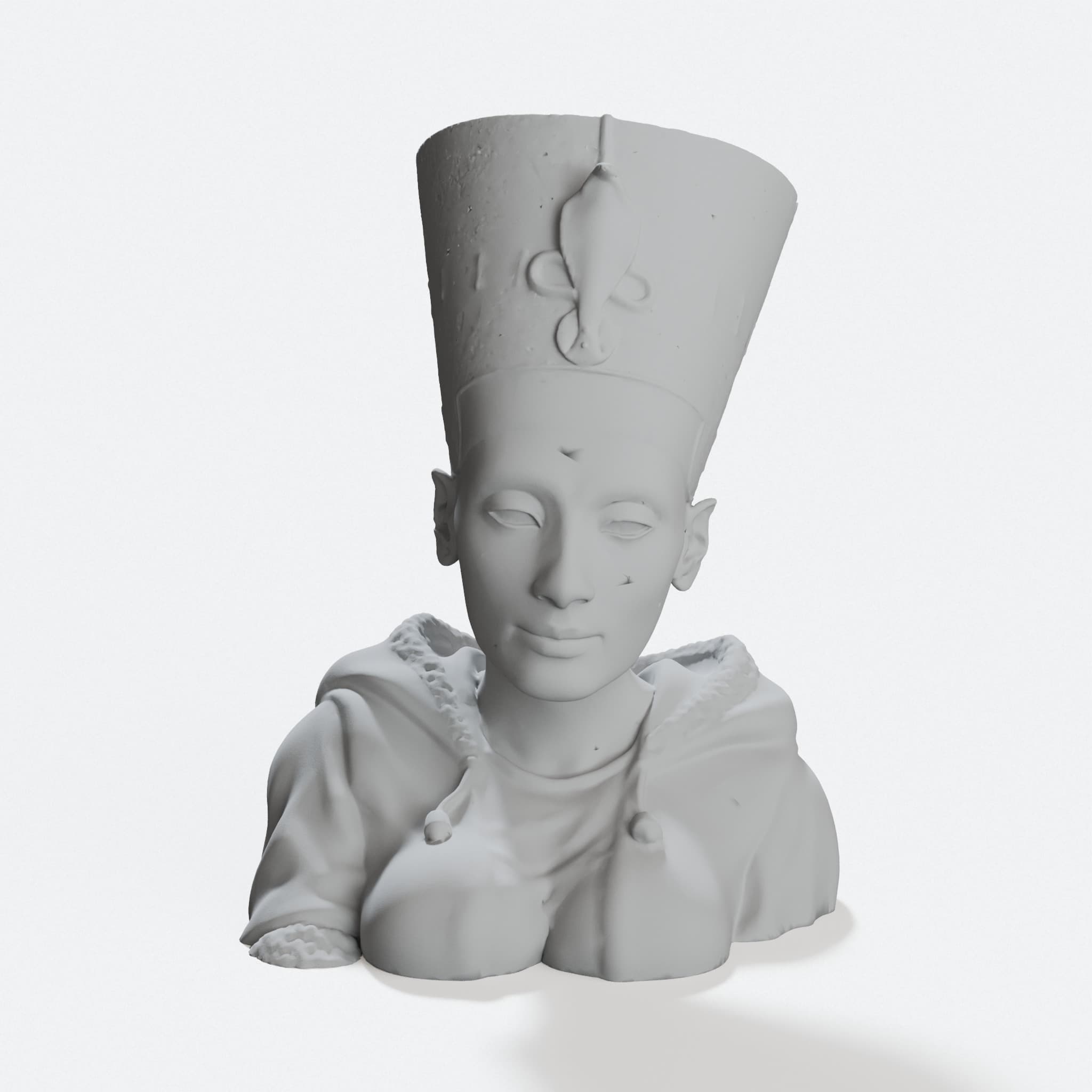 21st Century Nefertiti Bust 3D Printed Home Decor
