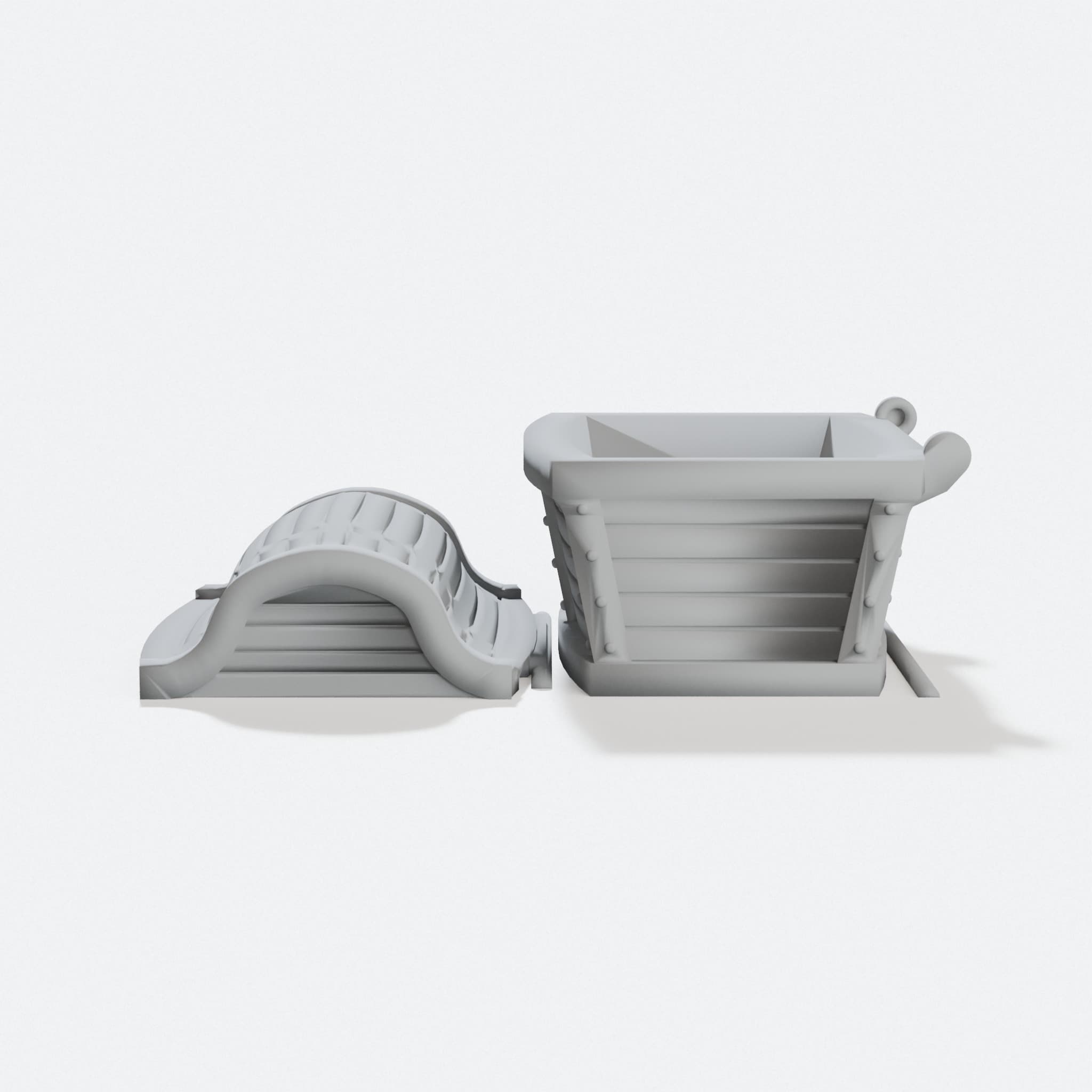 Pirate Chest Paper Clip Holder, 3D Printed Desk Organizer