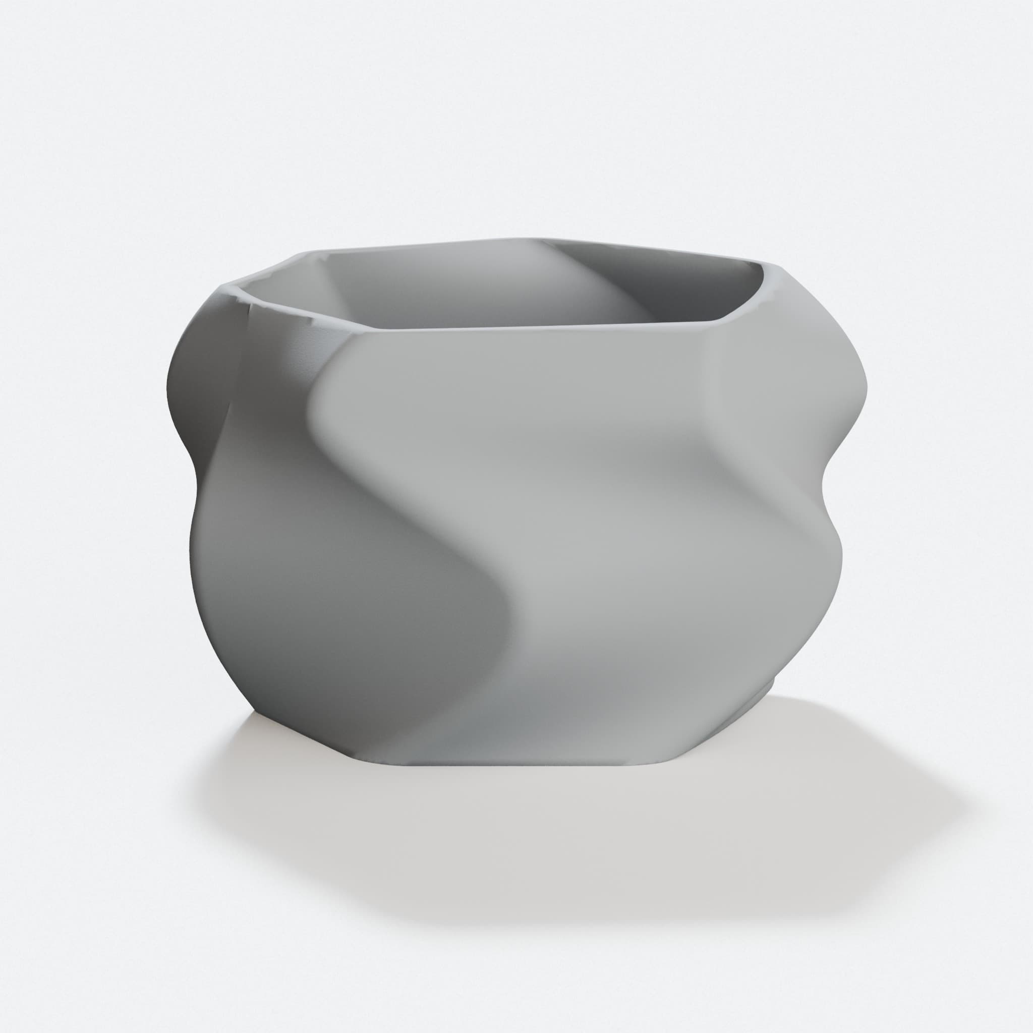 Twisted Flower Pot 3D Printed Home Decor Plant Holder