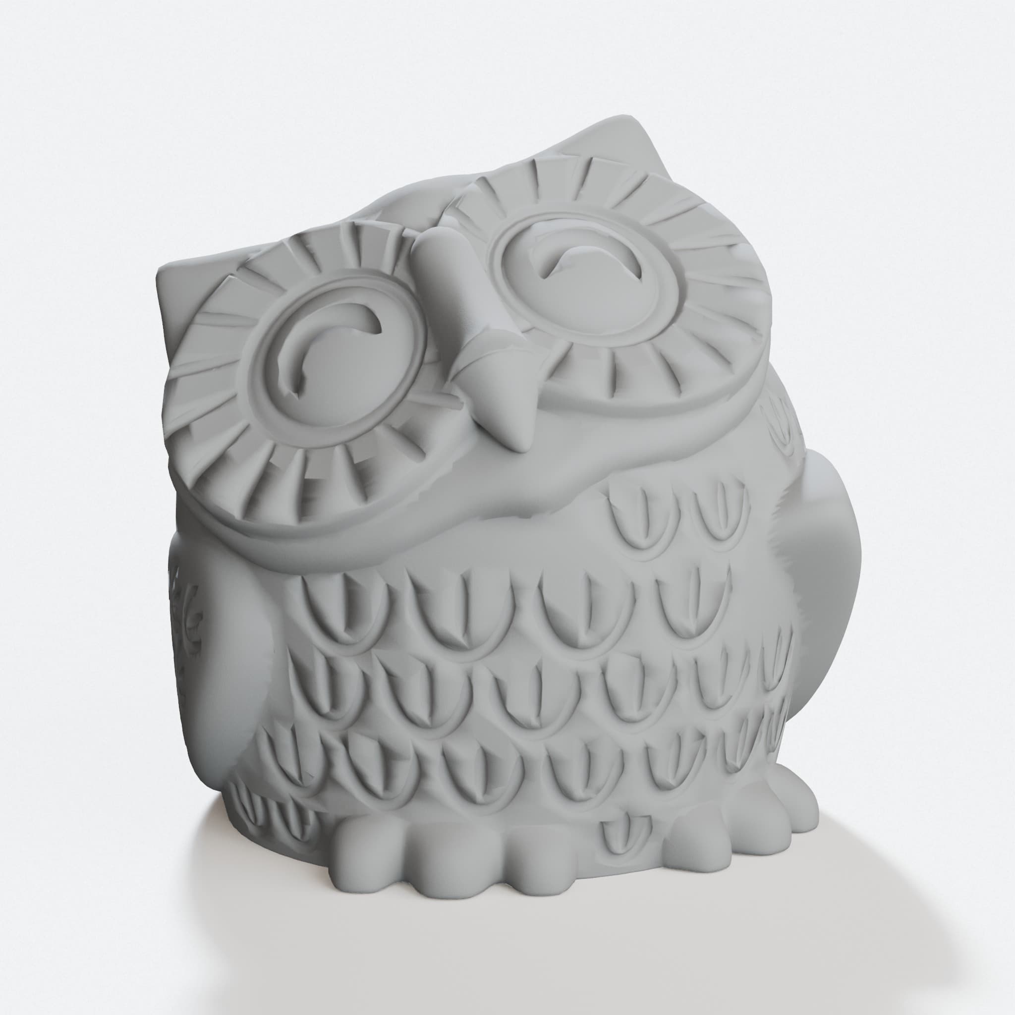 Owl Flower Pot 3D Printed Home Decor Plant Holder