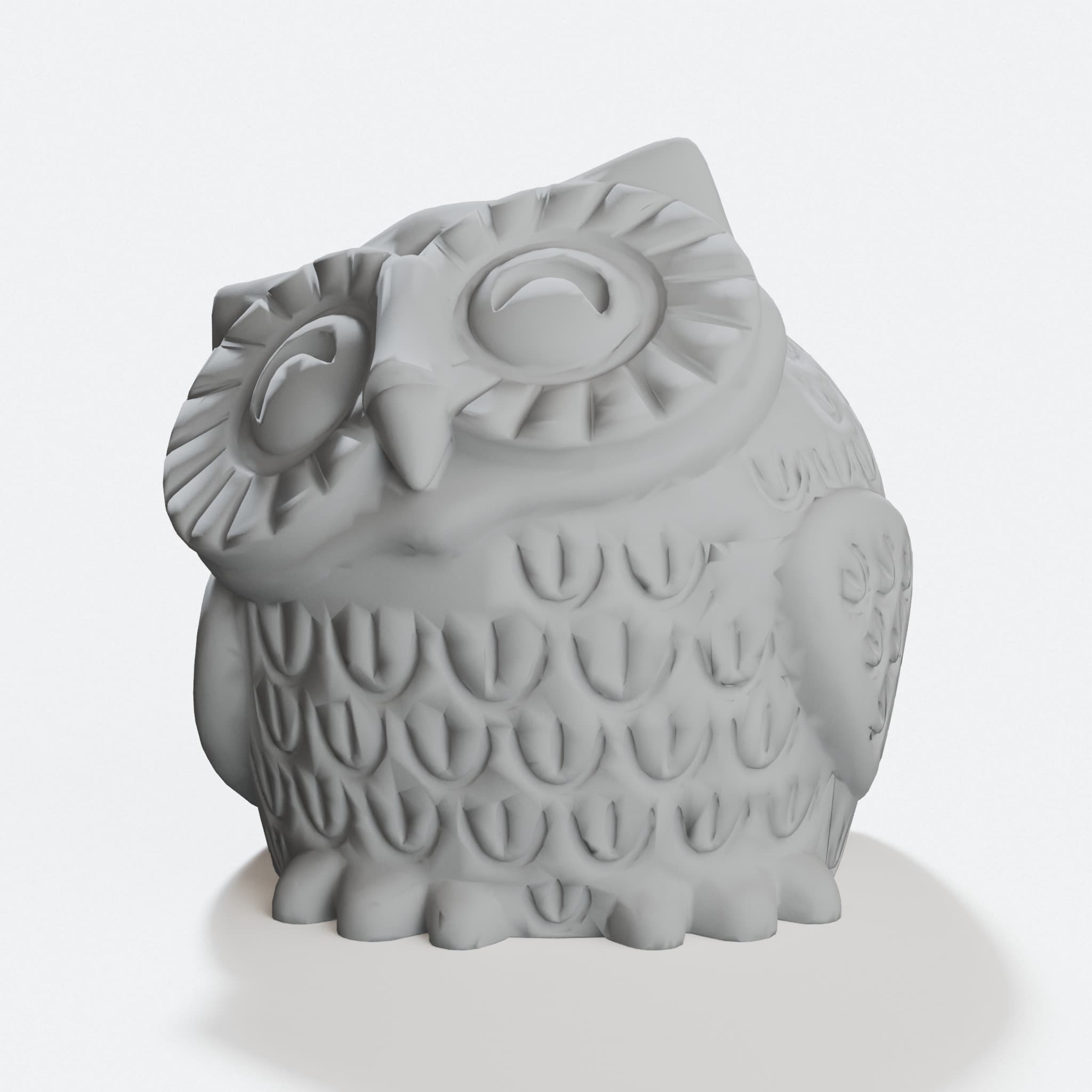 Smiling Owl Pot, 3D Printed Home Decor Planter