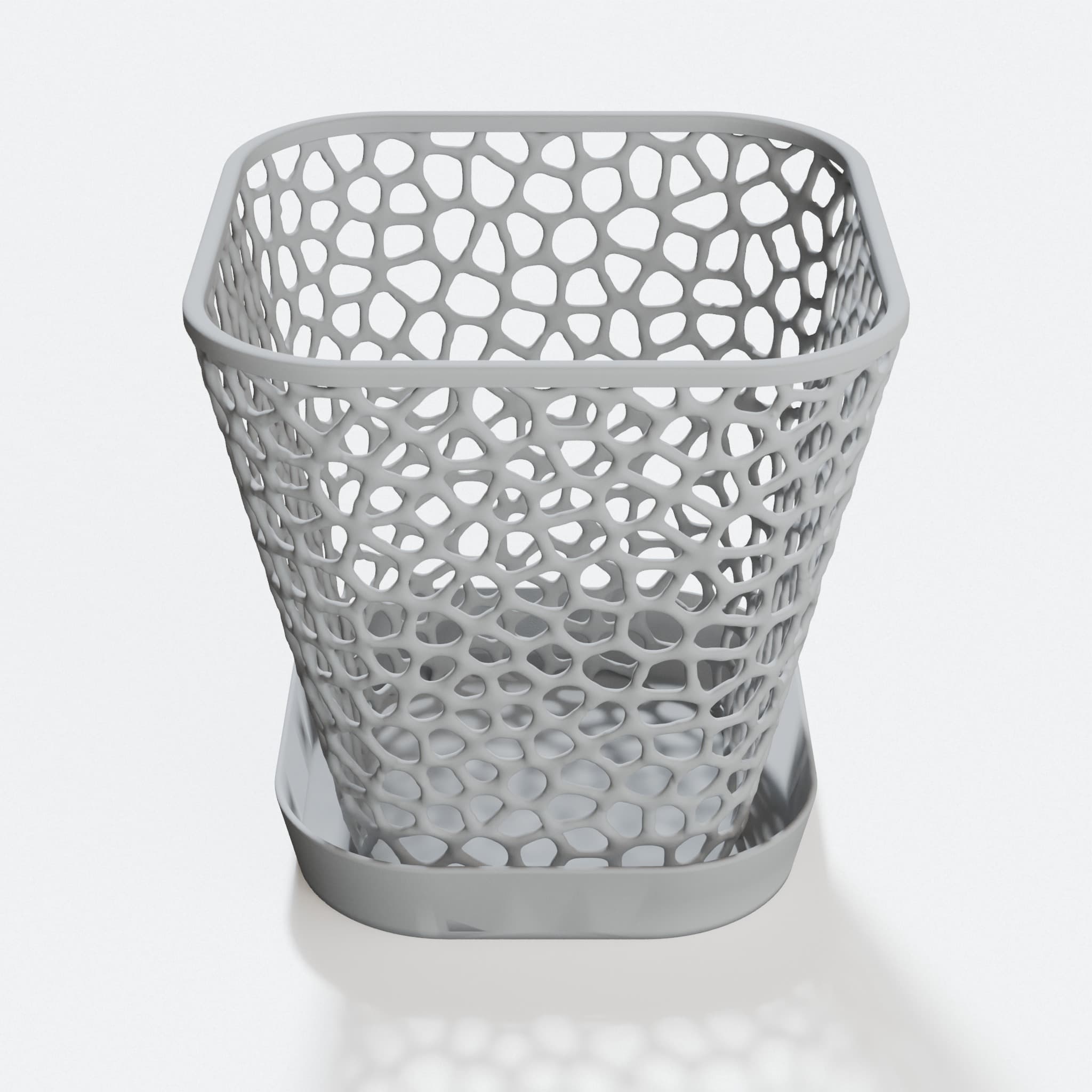 Voronoi Flower Plant Pot with Inner Cup