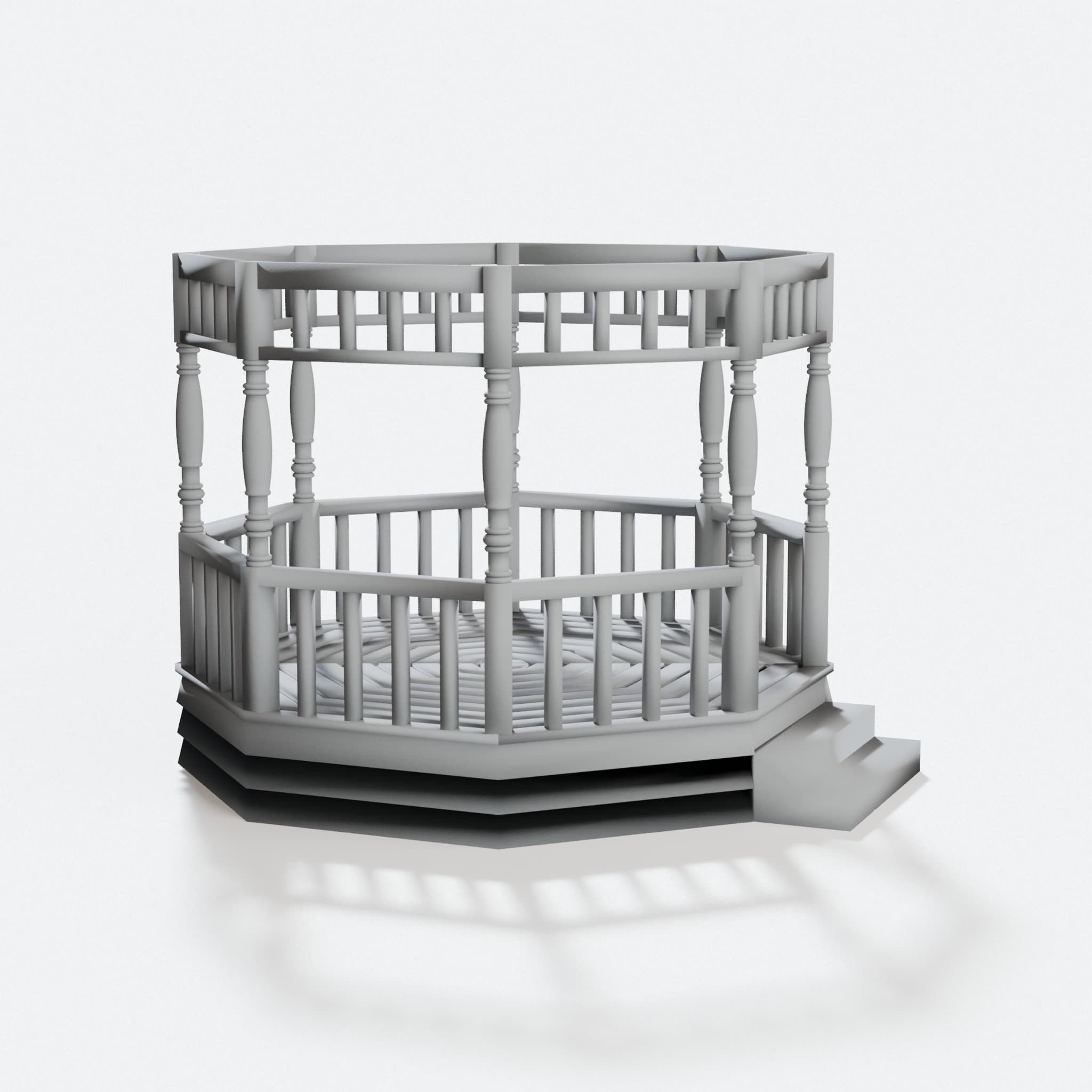 HO Scale Gazebo 3D Printed Toy Model