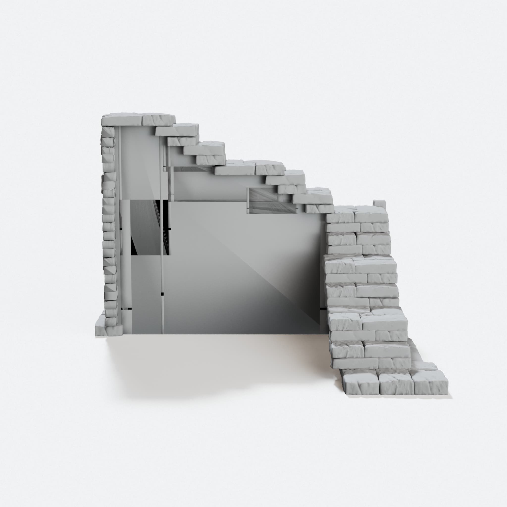 Old Quarters Outside Stone Staircase Tabletop Terrain