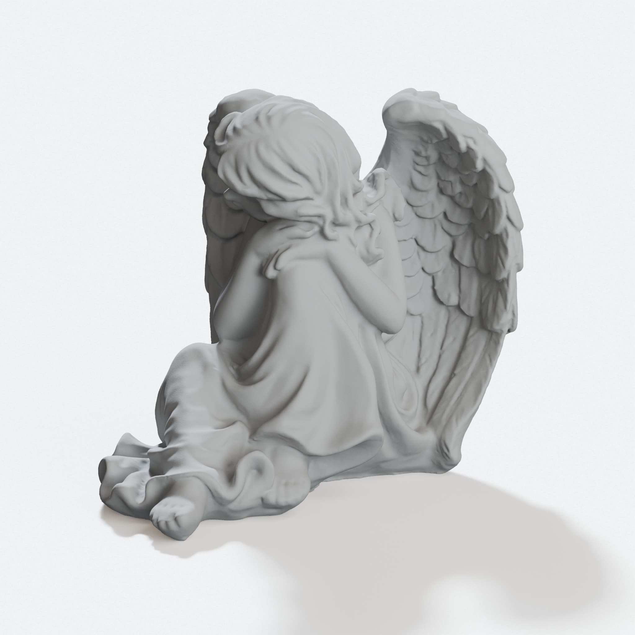 Sitting Angel Statue for Memorial and Decor