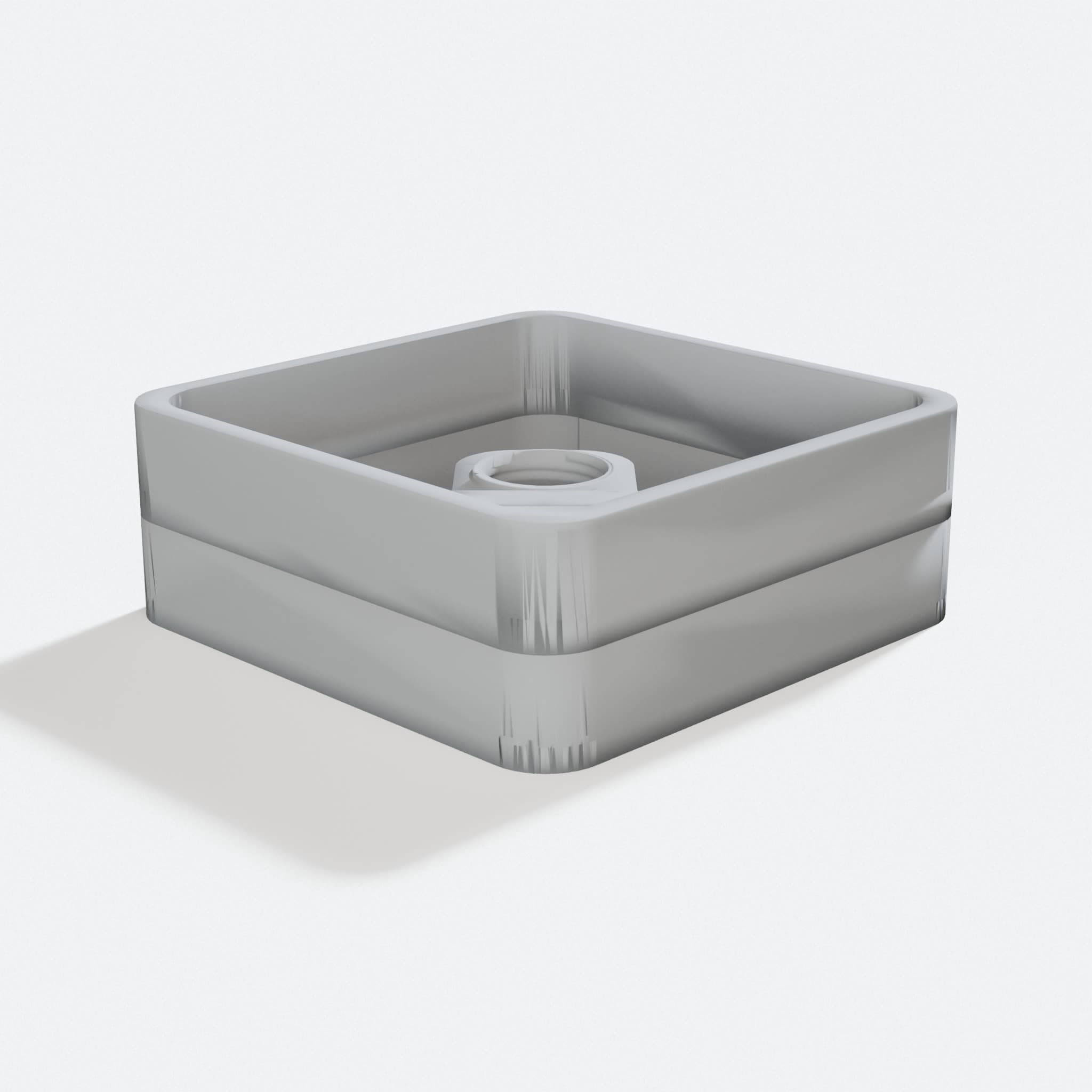 Square Pet Water Bowl with Soda Bottle, 3D Printed Gift