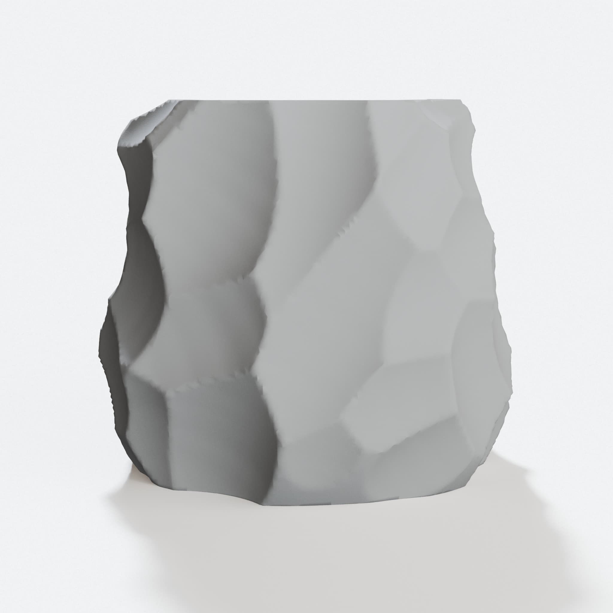 Carved Stone Style Vase Pair for Modern Decor