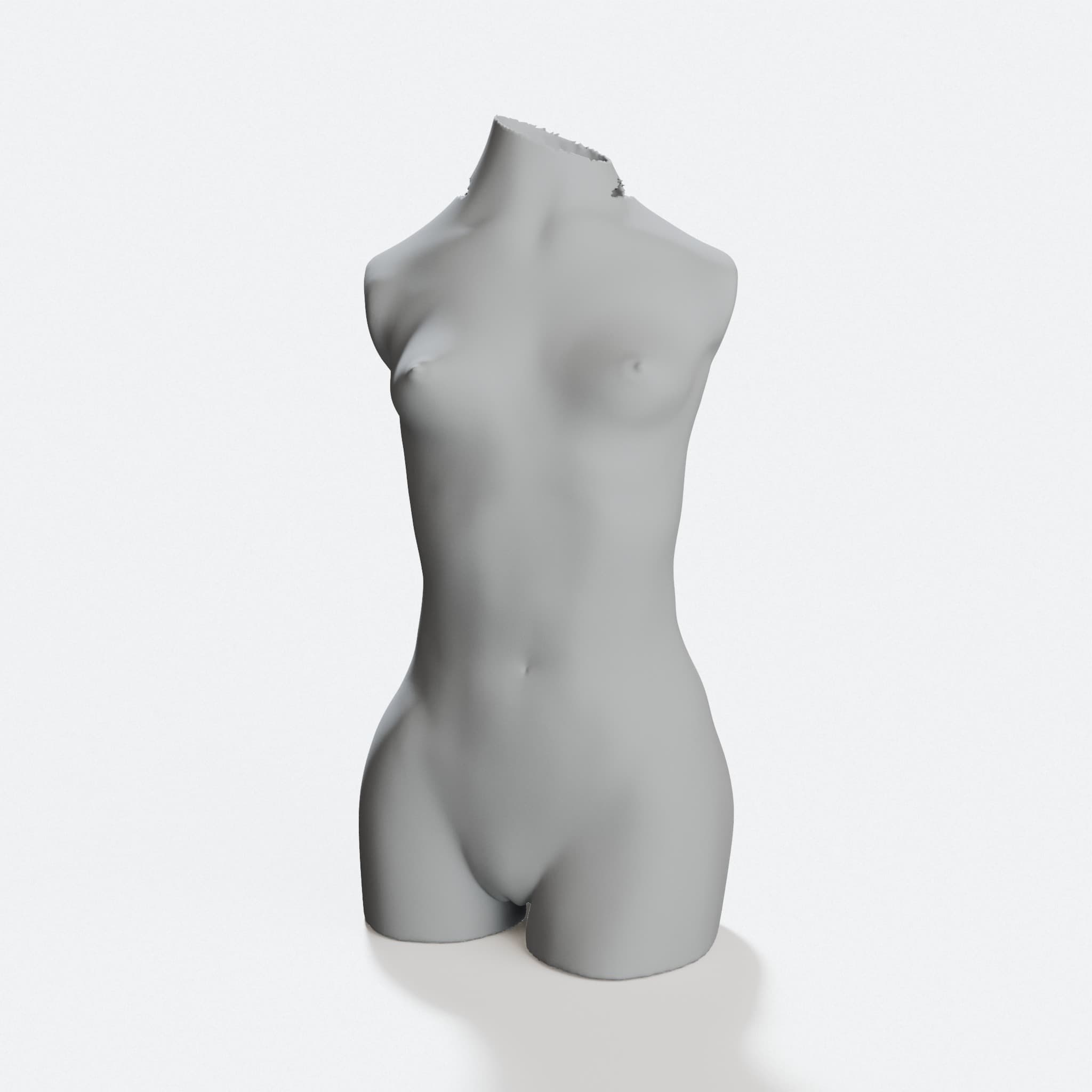 Nude Female Torso Vase, 3D Printed Home Decor