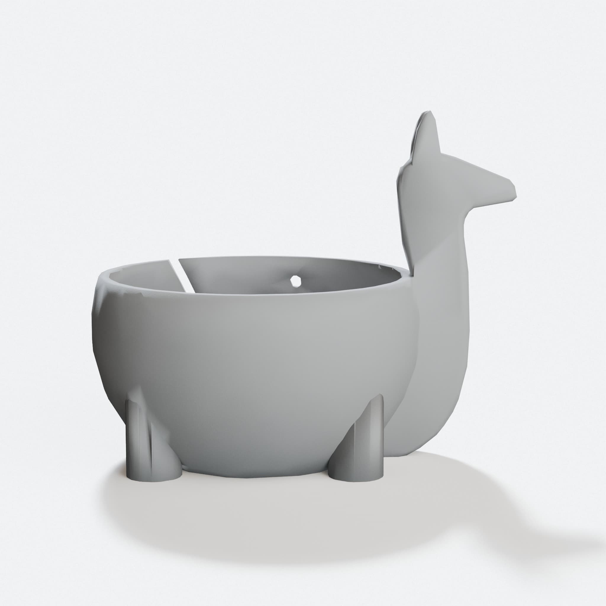Llama Yarn Crochet Bowl, 3D Printed Home Decor
