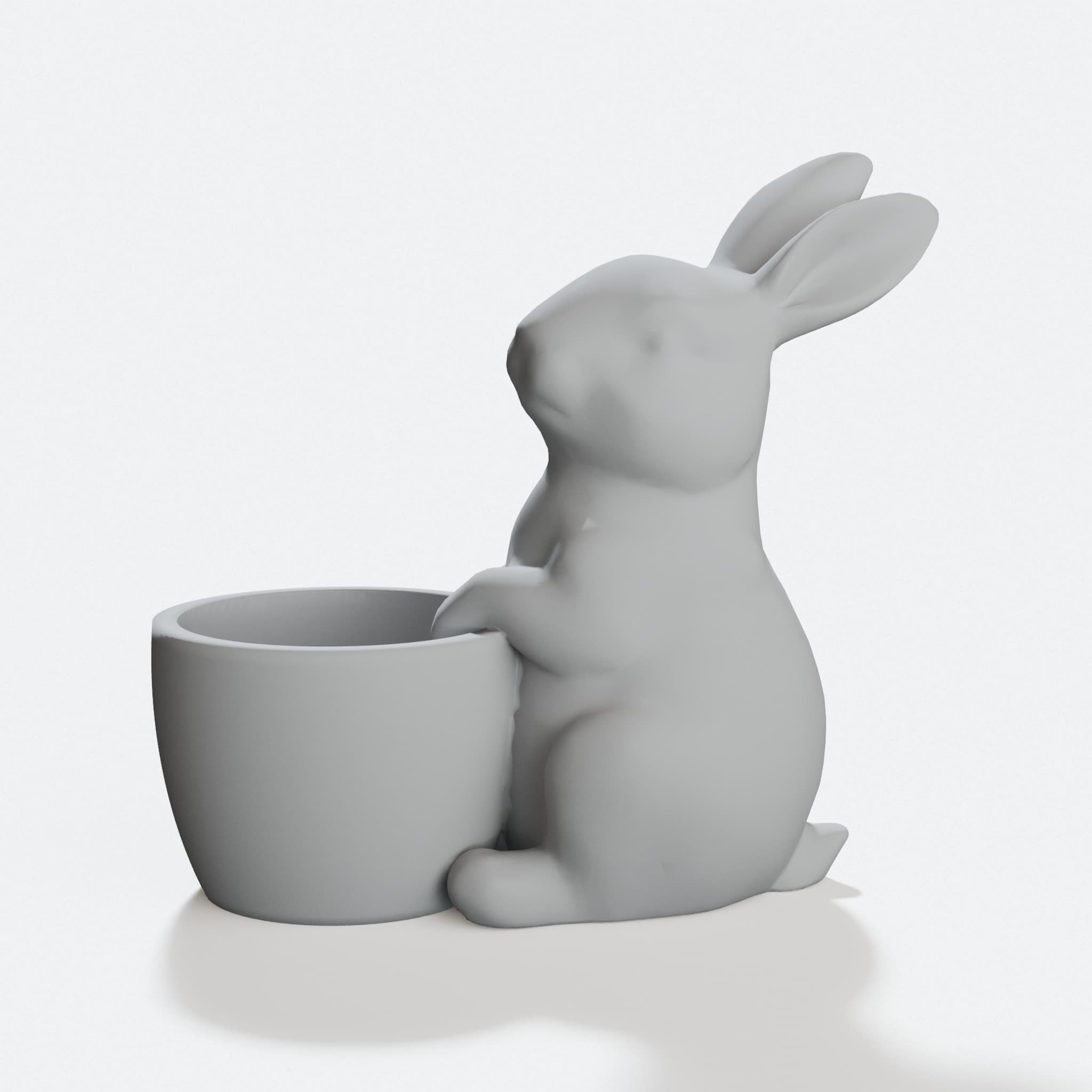 3D Printed Easter Bunny with Bowl Ornament