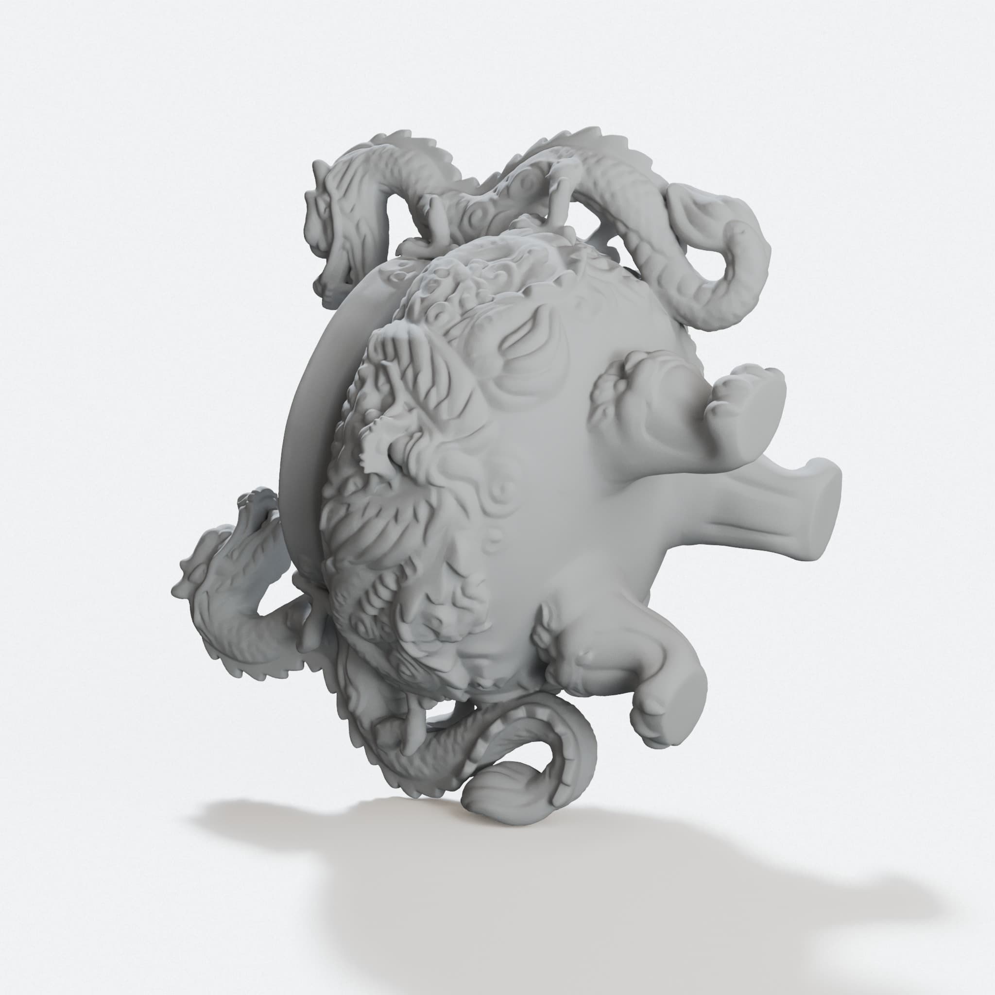 Incense Dragon Bowl 3D Printed Home Decor