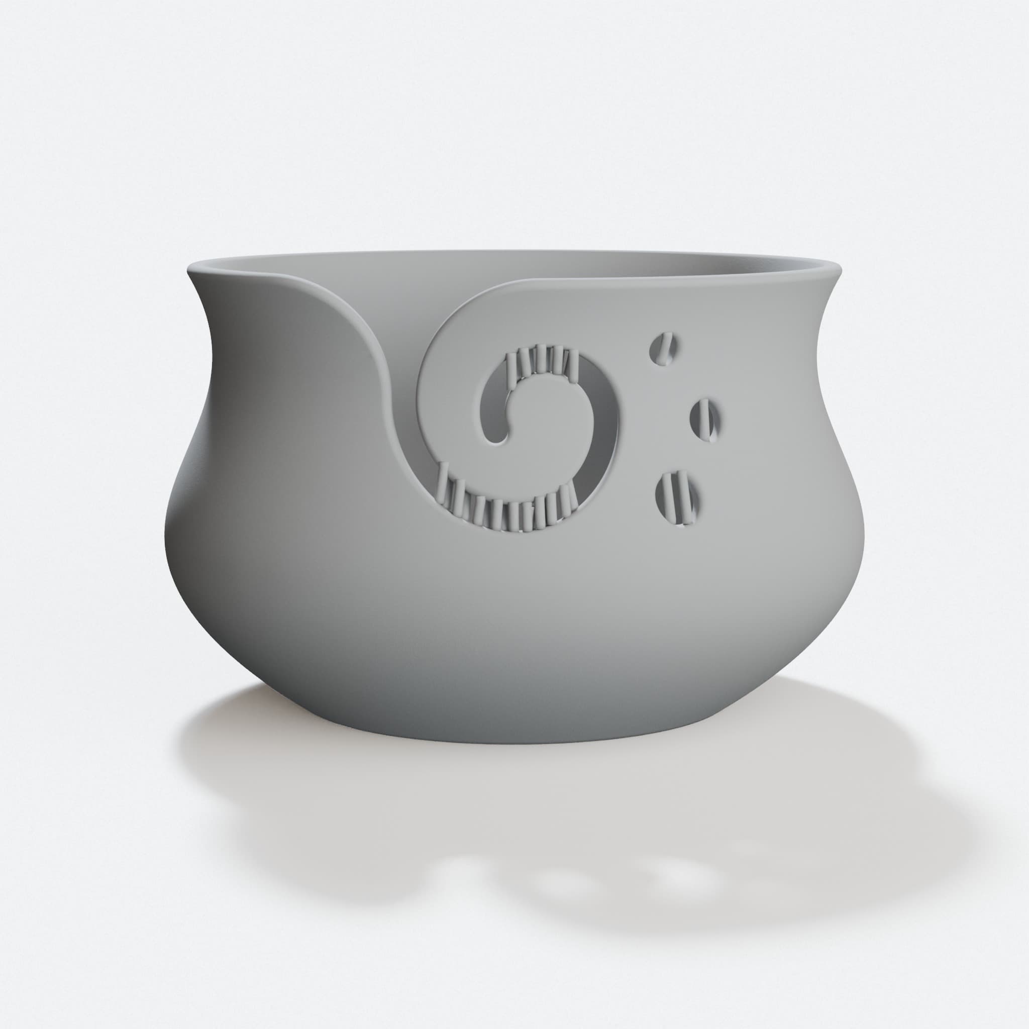 Yarn Bowl 3D Printed Home Decor with Custom Supports