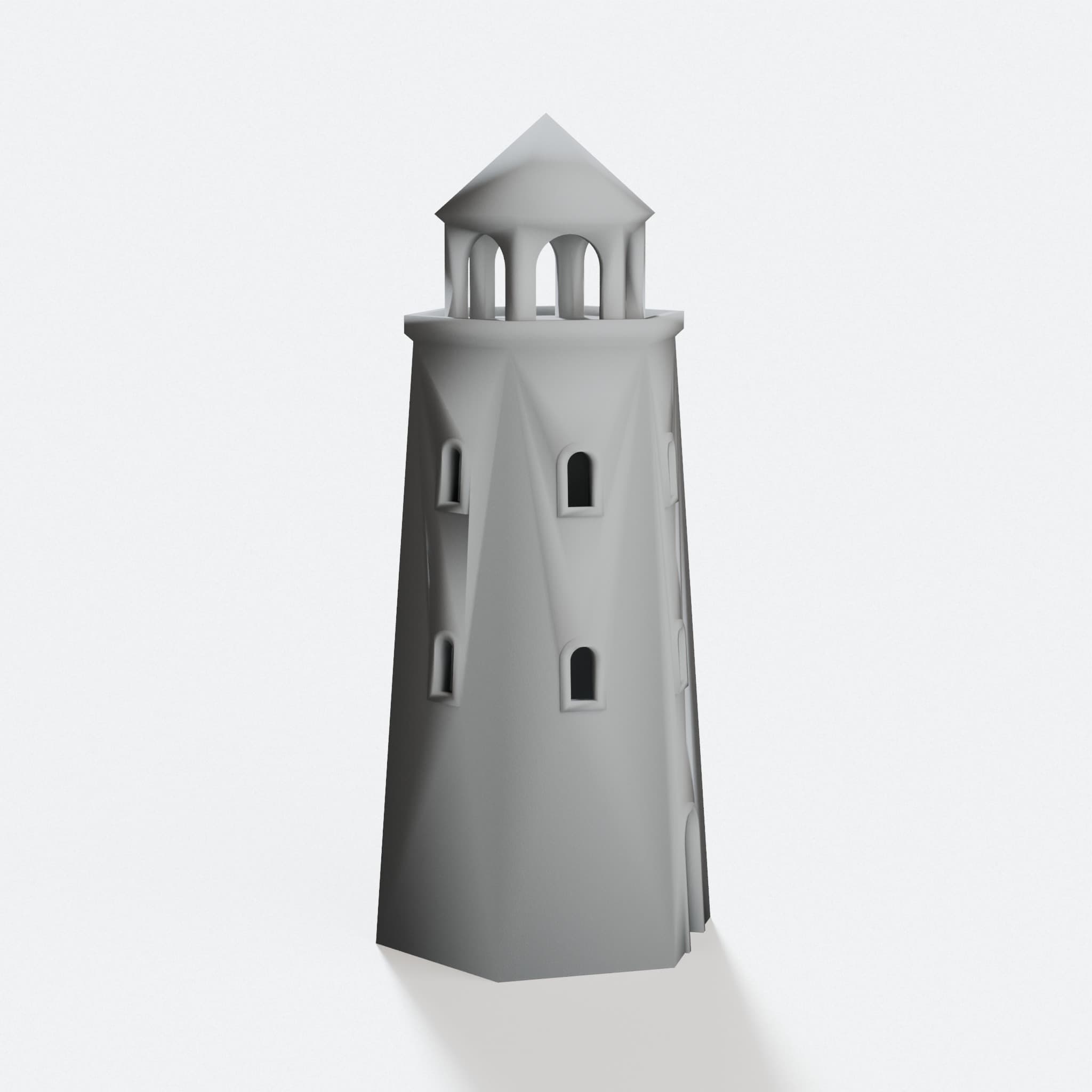 3D Printed Lighthouse Home Decor Model