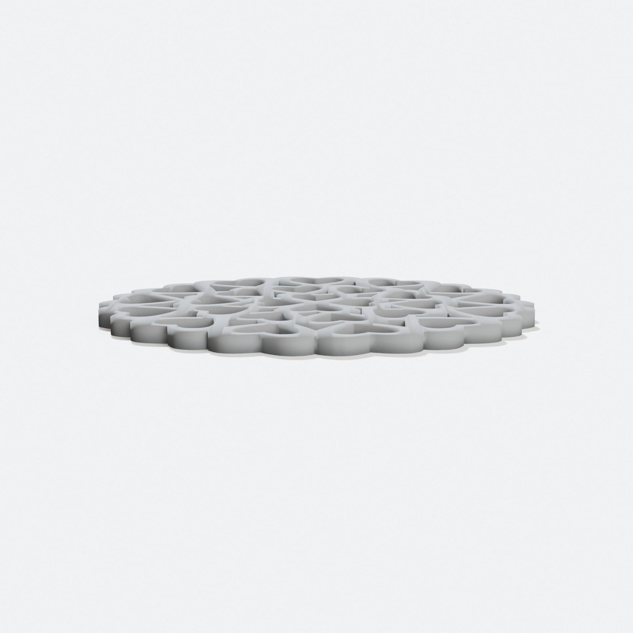 Hearts Drink Coaster; 3D Printed Home Decor