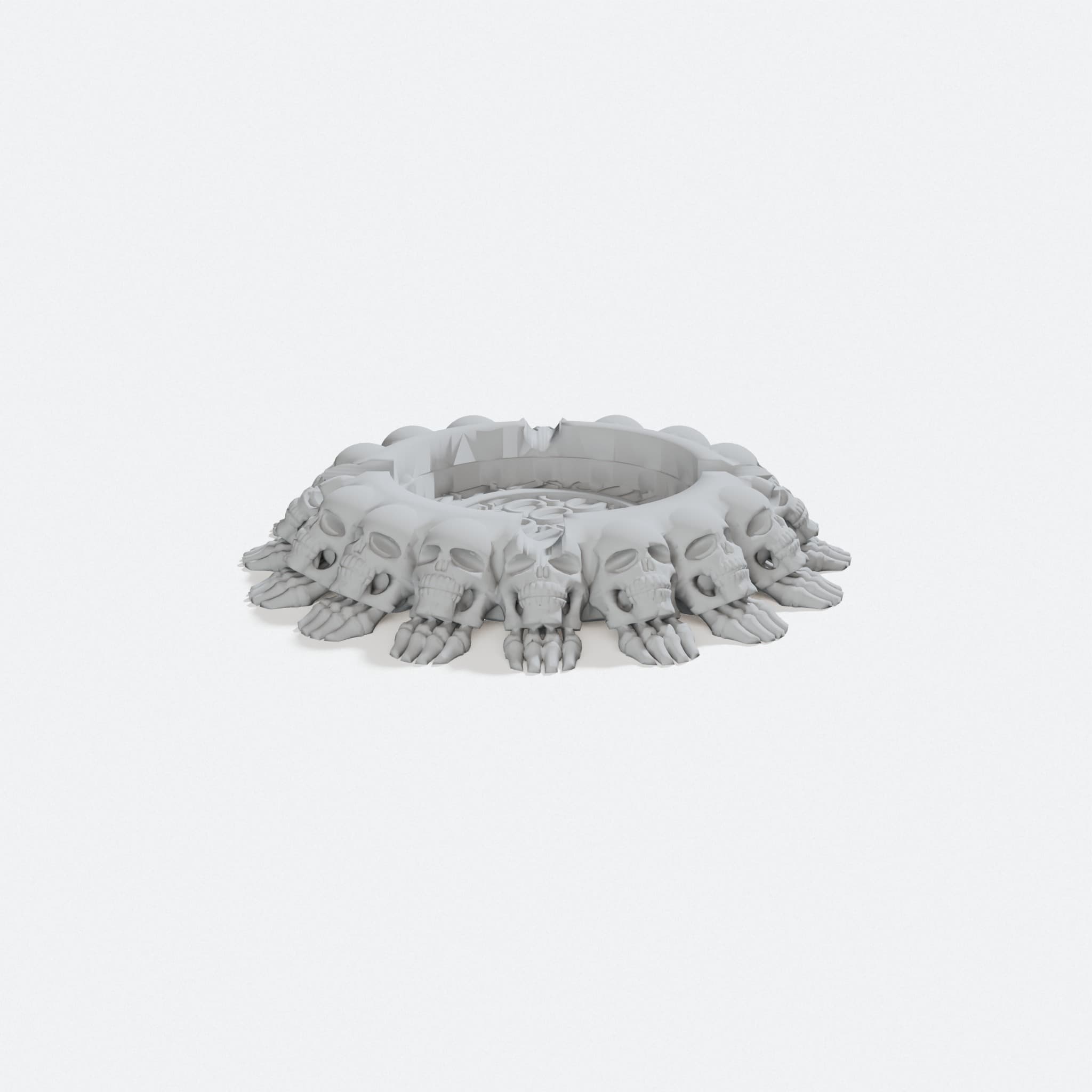 Nicotine Death Skull 3D Printed Ashtray Home Decor