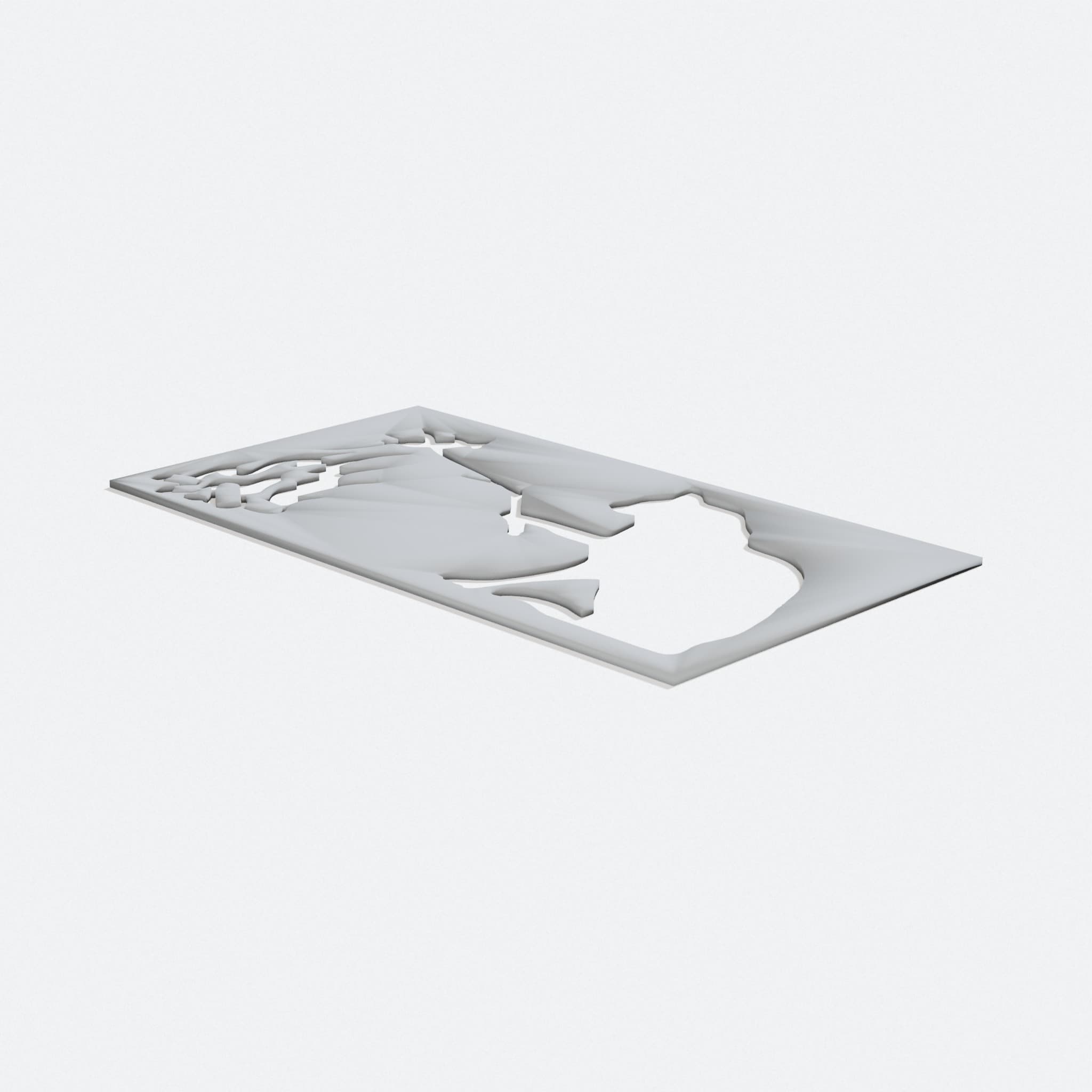 Cat Fire 3D Printed Wall Art Stencil