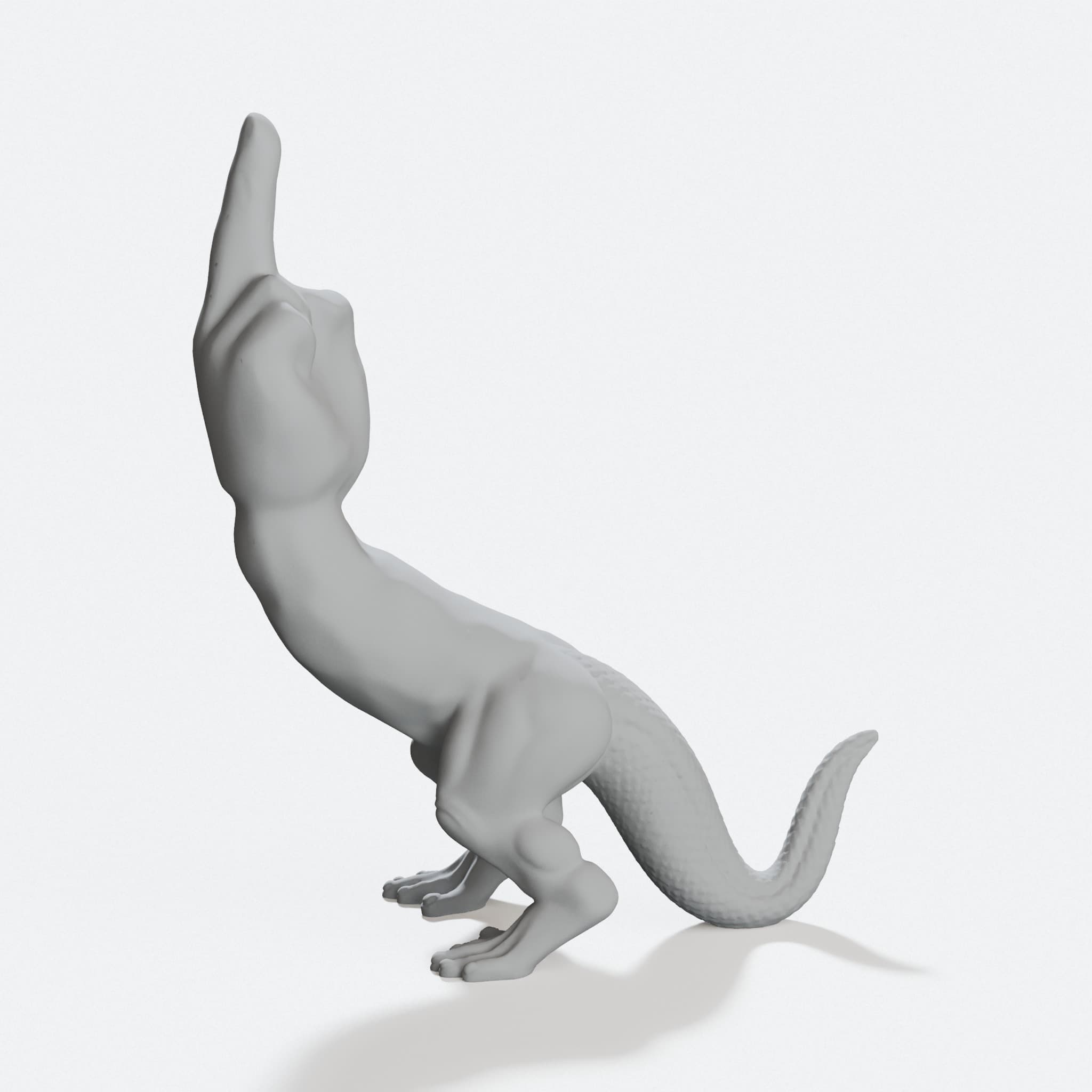 Middle Finger Saurus 3D Printed Toy