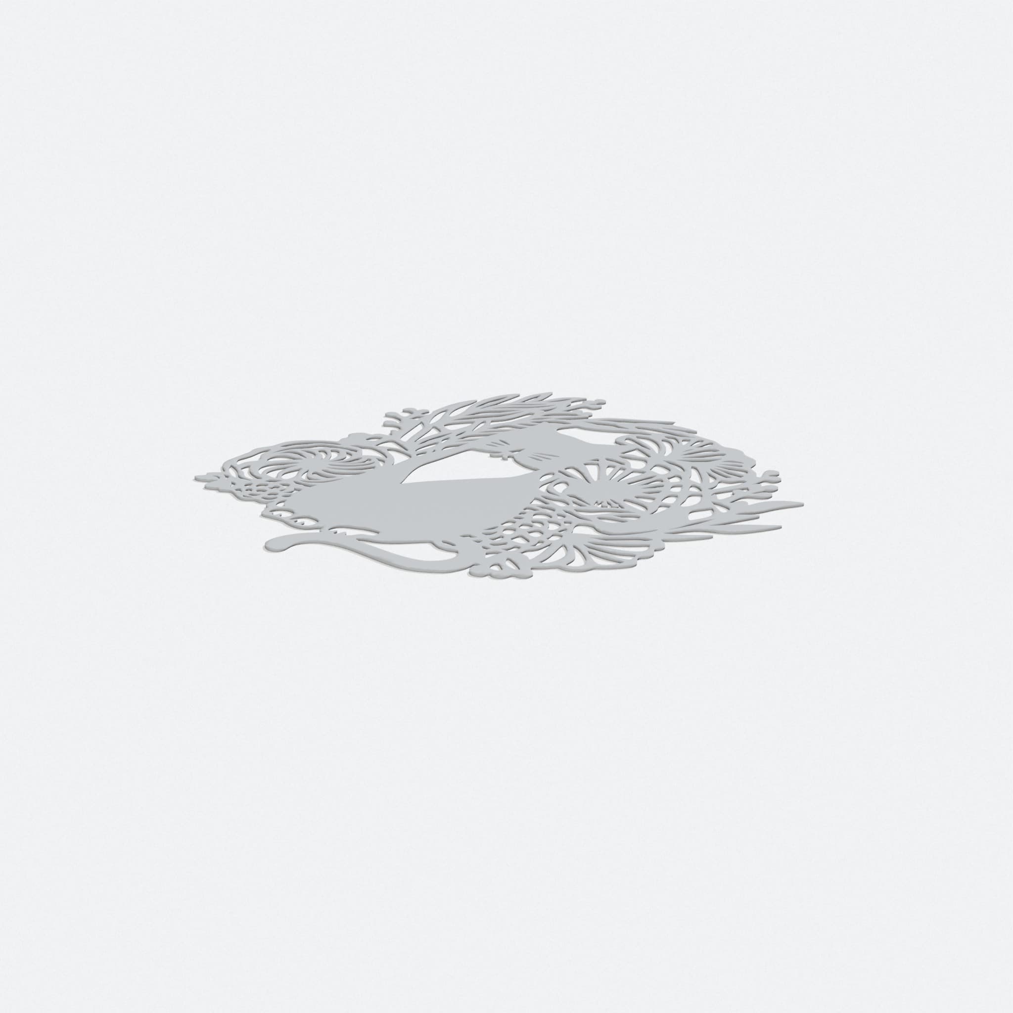 Cat in the Flower 3D Printed Wall Art Decoration