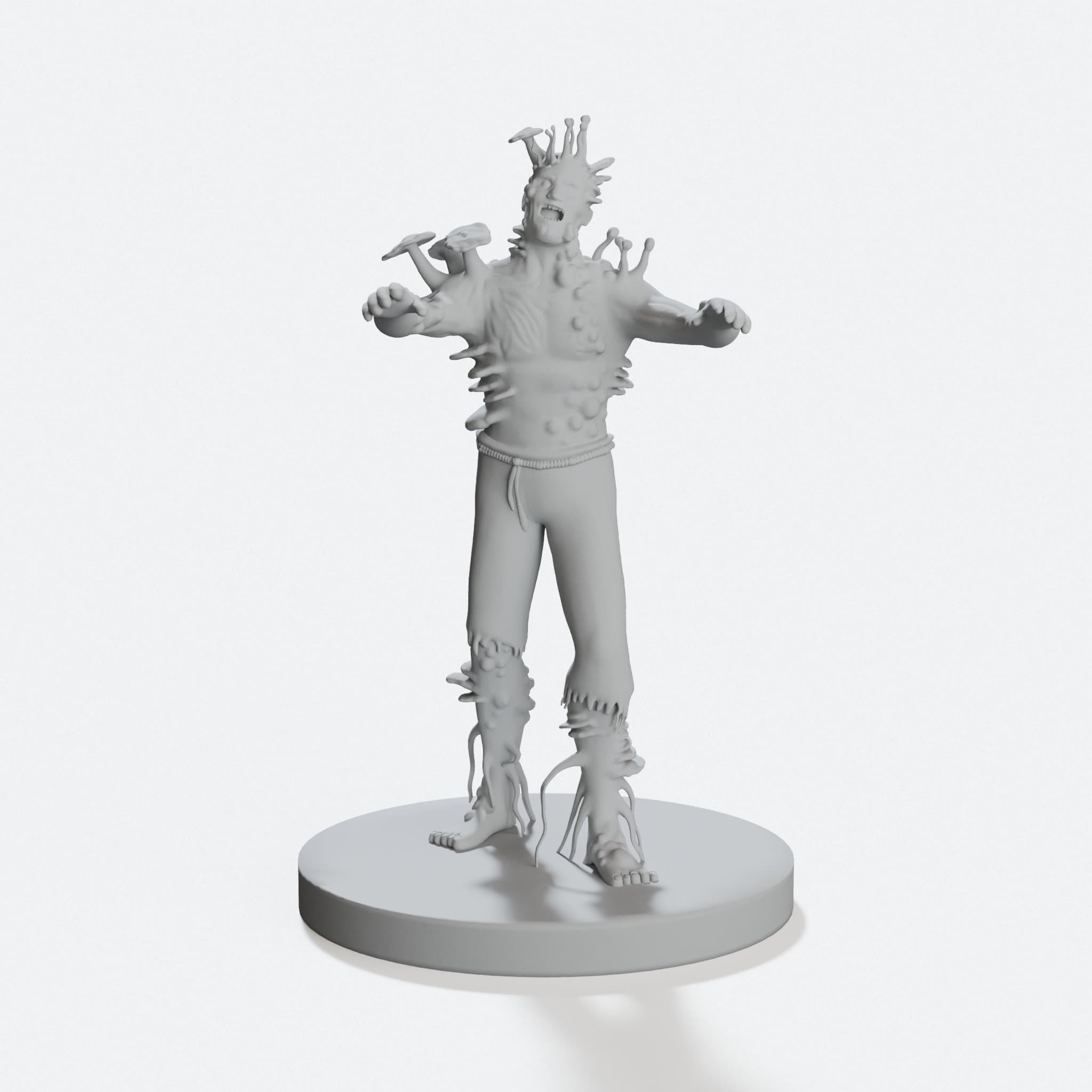 Fungal Zombie 3D Printed Toy Figure