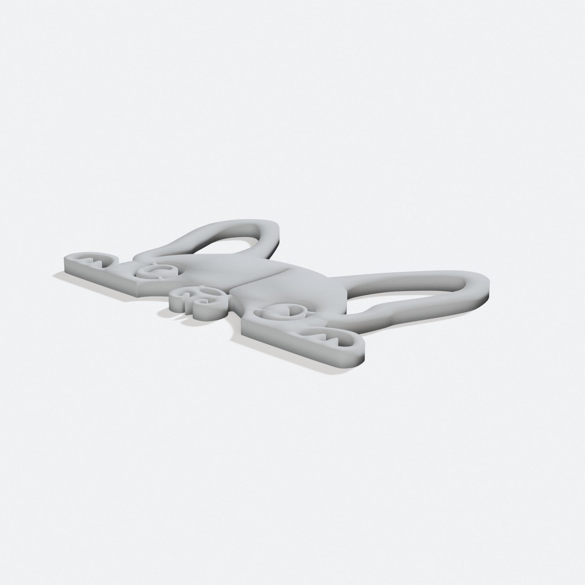 Cute Bulldog Head Up 3D Printed Home Decor