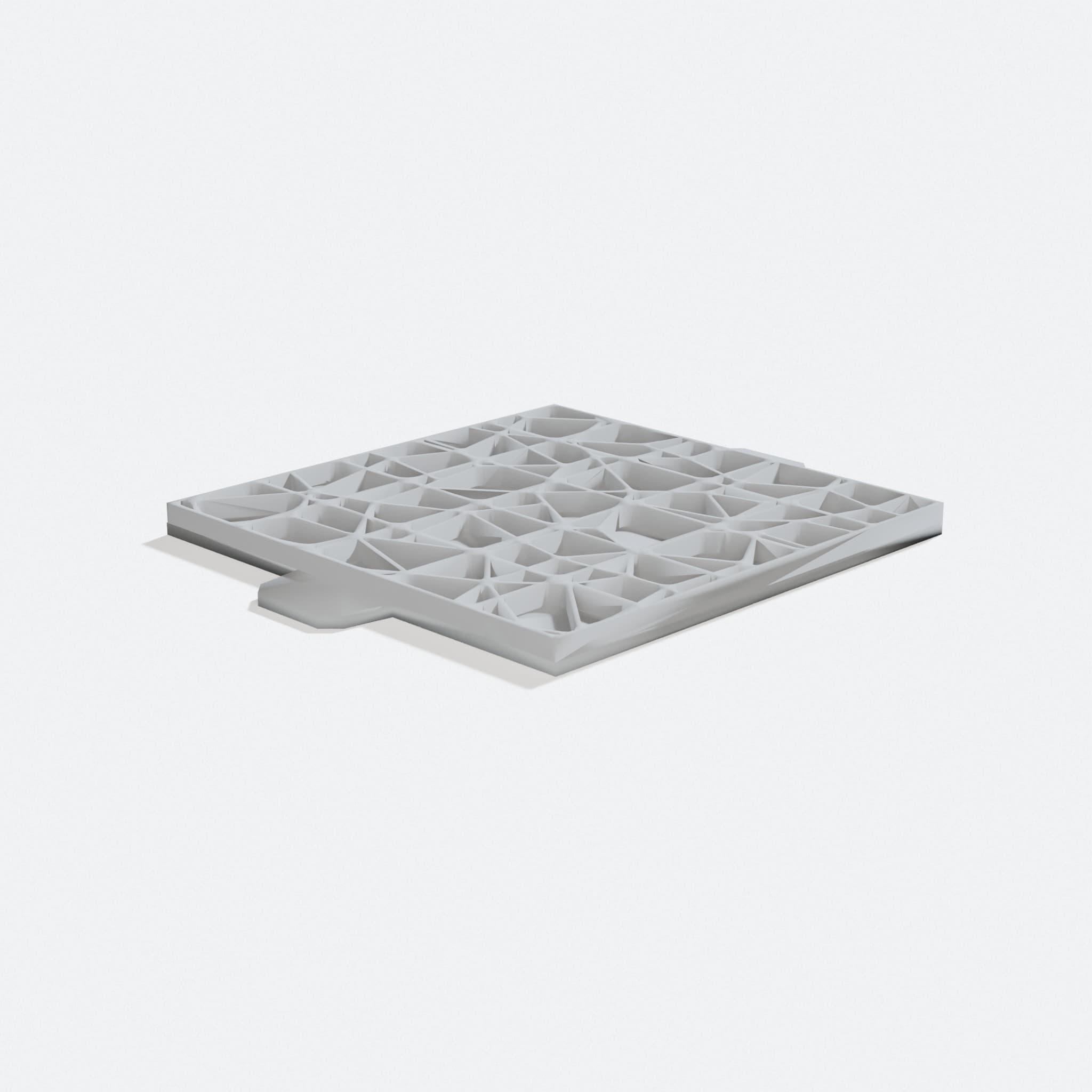 Foam Terrain Stamp Ice 1 Inch Grid 3D Printed Tool