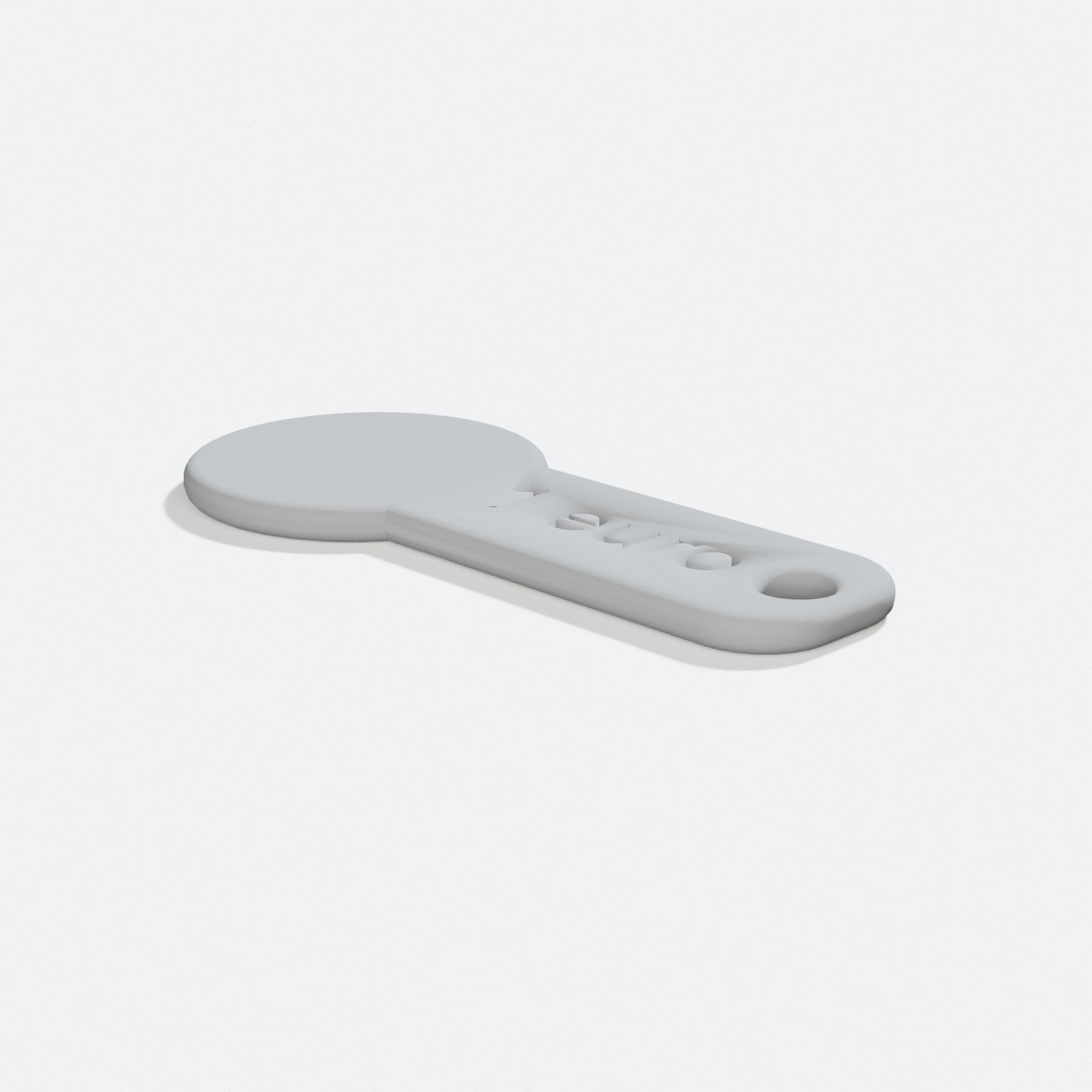 Euro Shopping Cart Token 3D Printed Keyring
