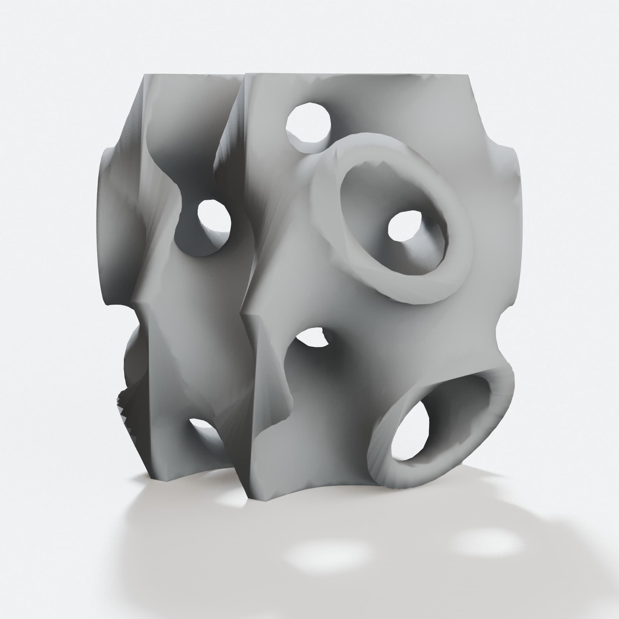 Modular Gyroid Puzzle, Geometric Stacking Toy