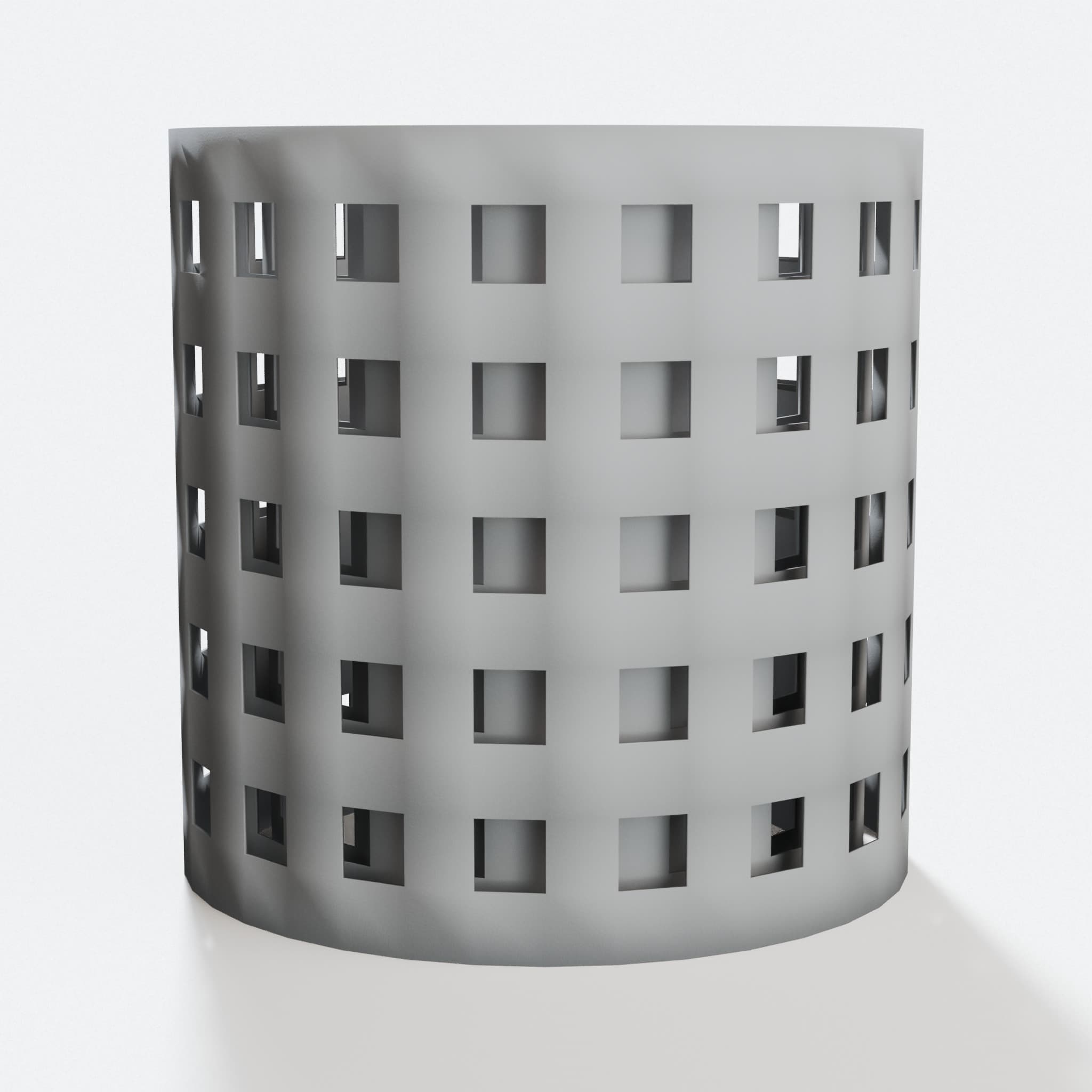 3D Printed Lampshade with Perforated Walls for Desk Lamps
