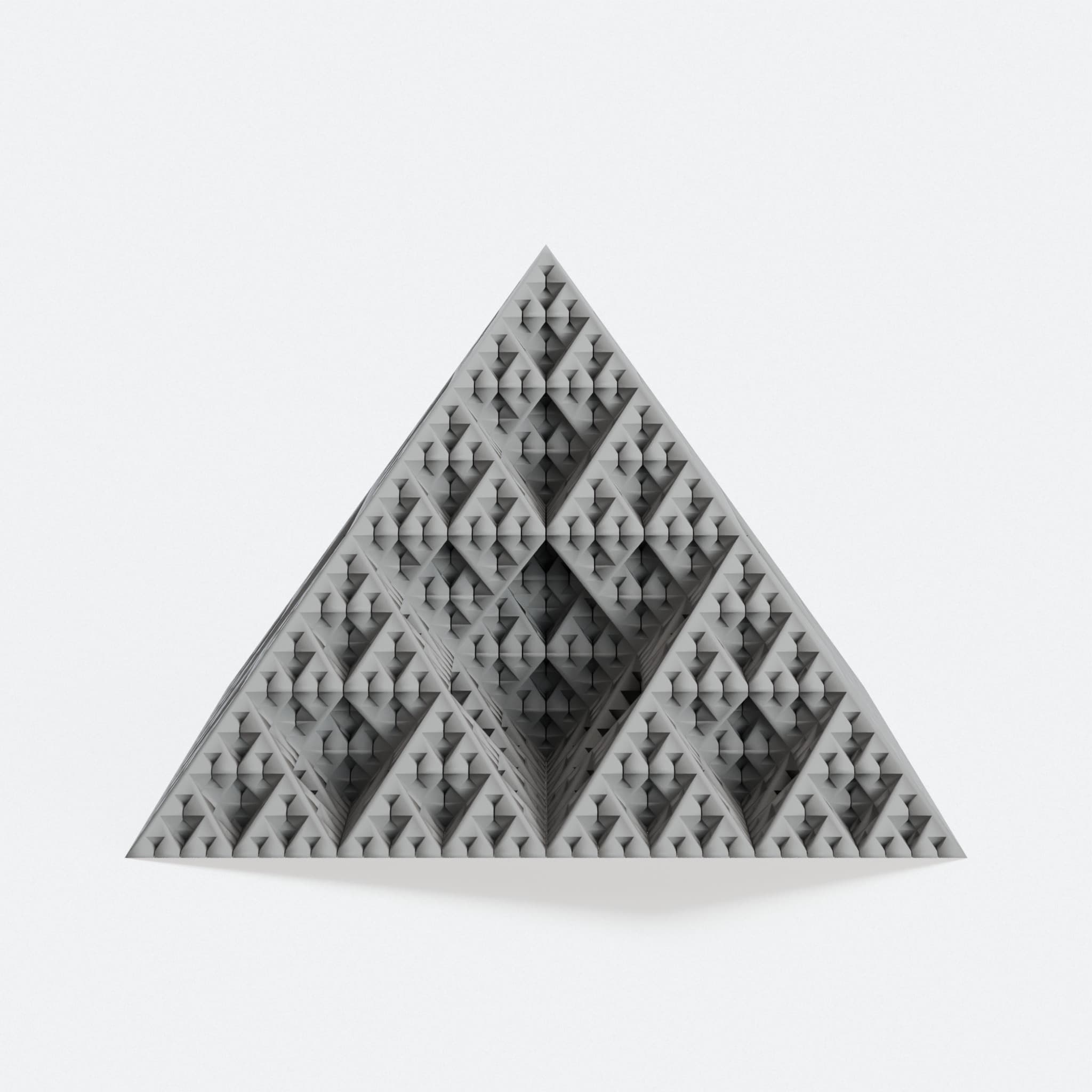 Customizable Spiral Vase Sierpinski Pyramid Sculpture