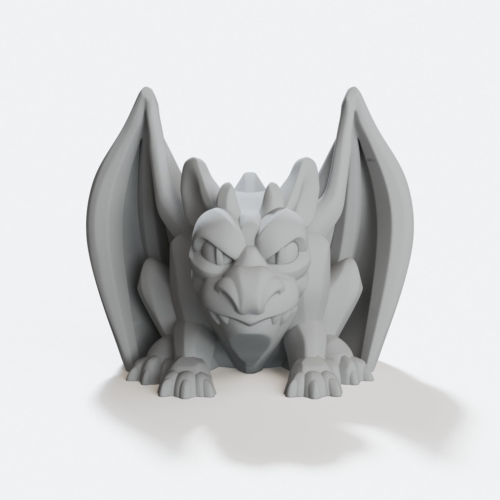 Mini Gargoyle 3D Printed Ornament, Sculptember Model