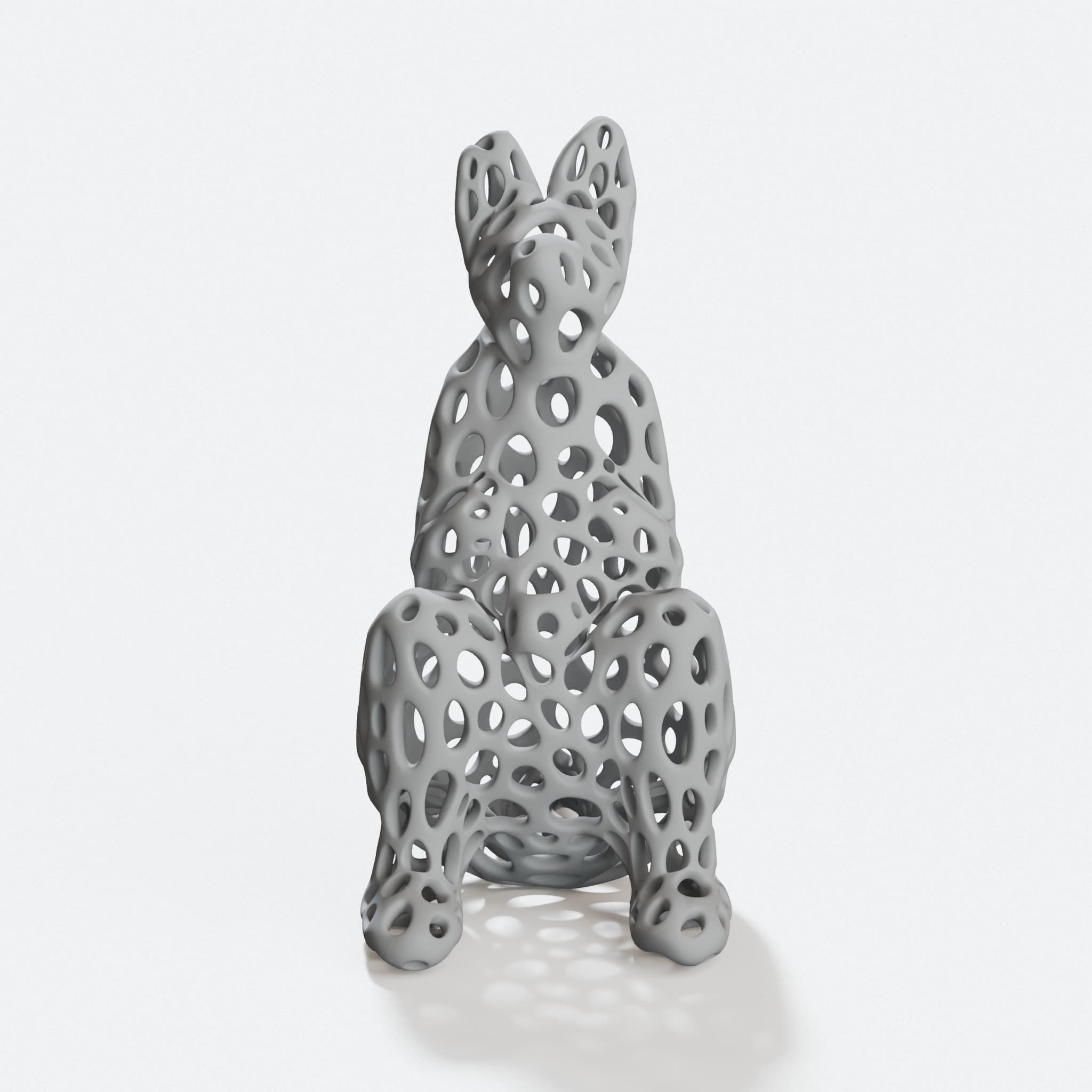 Voronoi Style Kangaroo Sculpture for Modern Decor