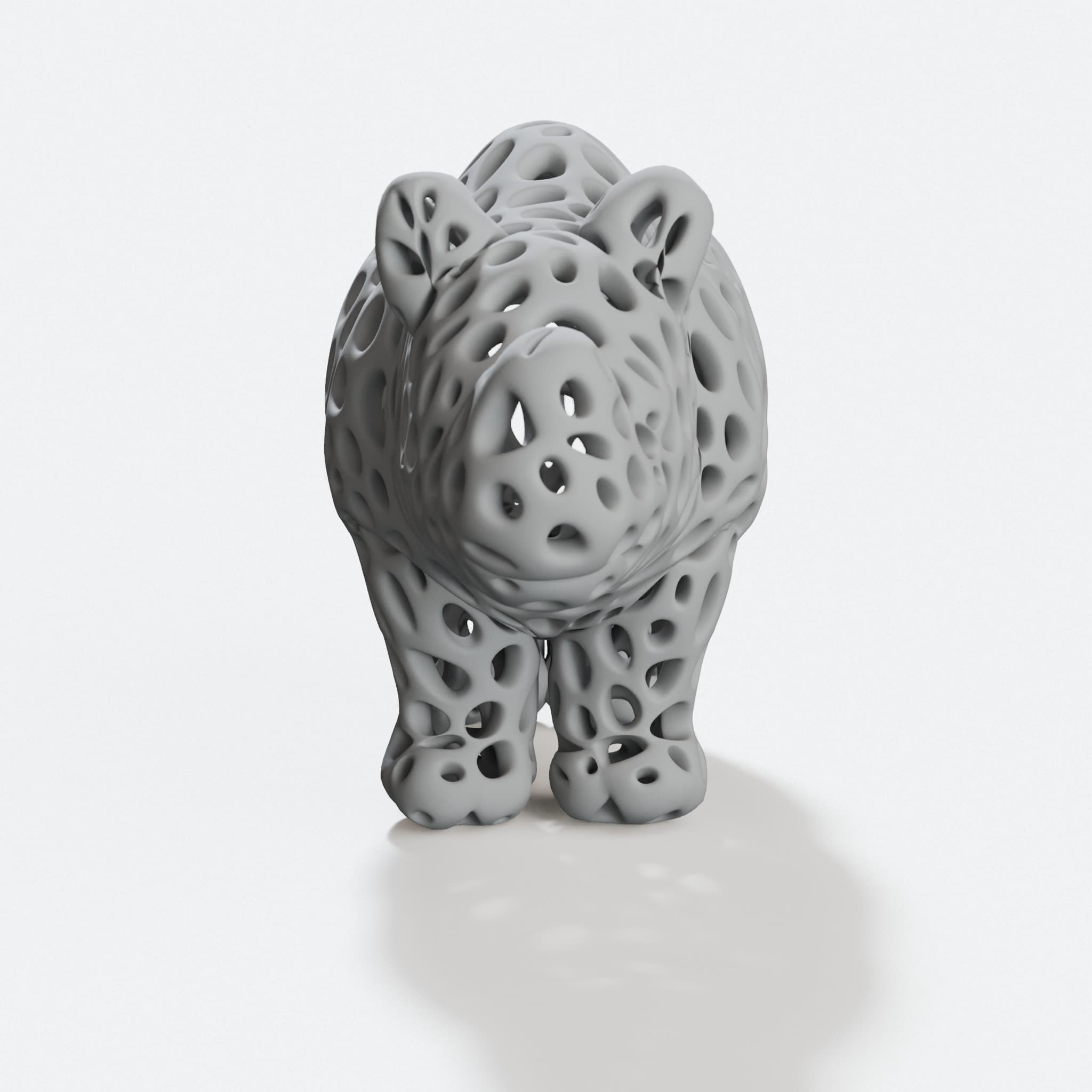 Voronoi Style Rhino Bust for Modern Decor