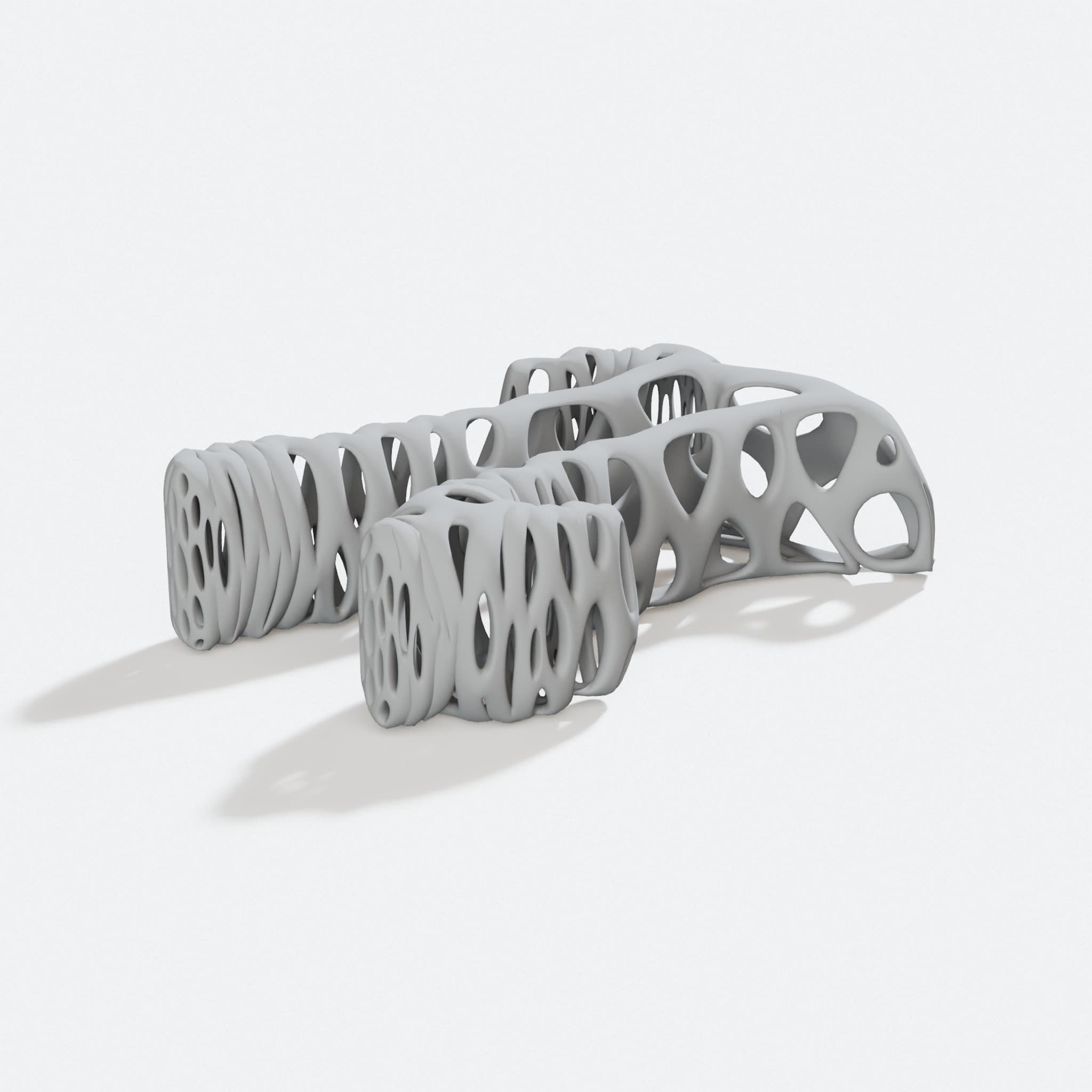 Letter Pi Voronoi 3D Printed Ornament