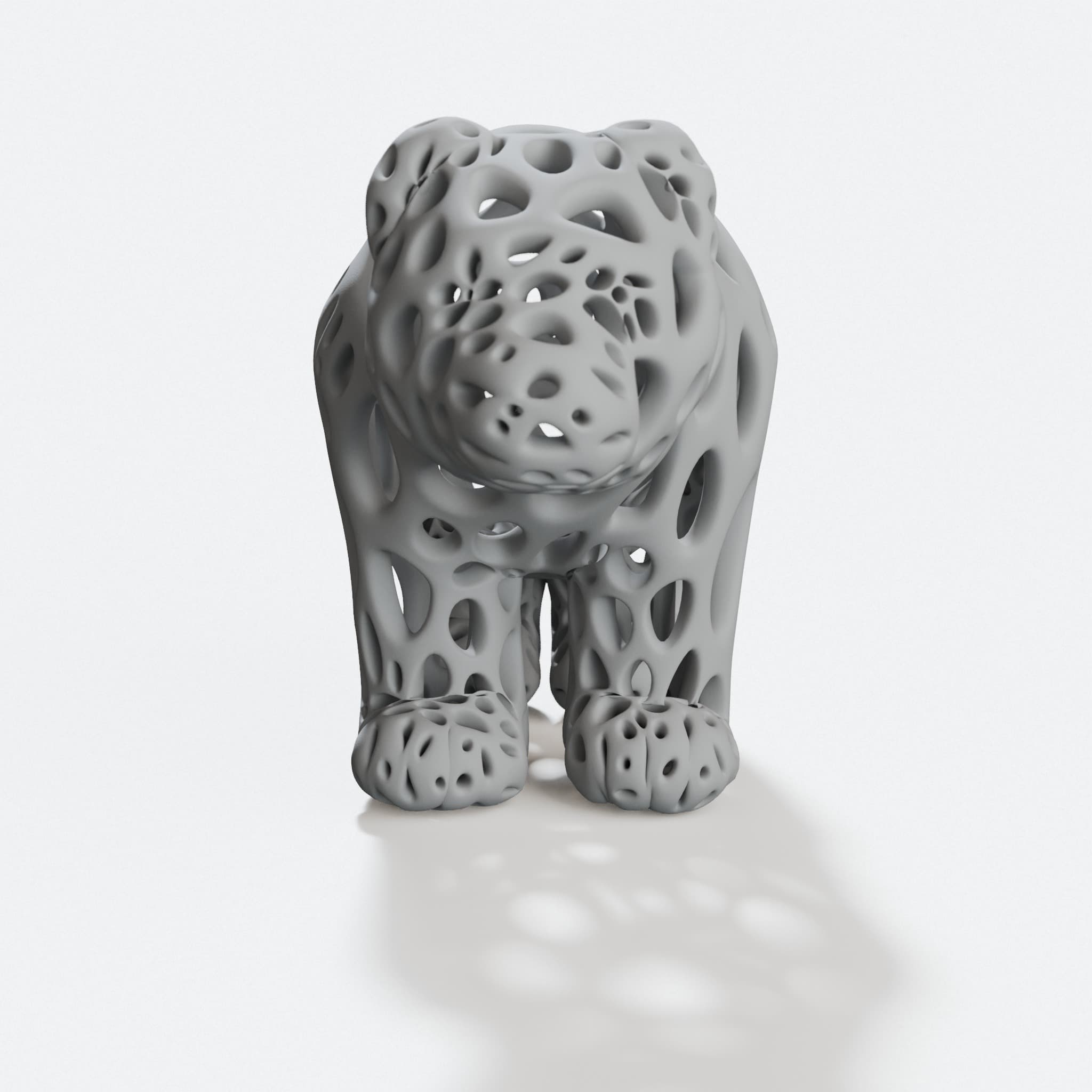 Voronoi Style Bear Sculpture for Home Decor