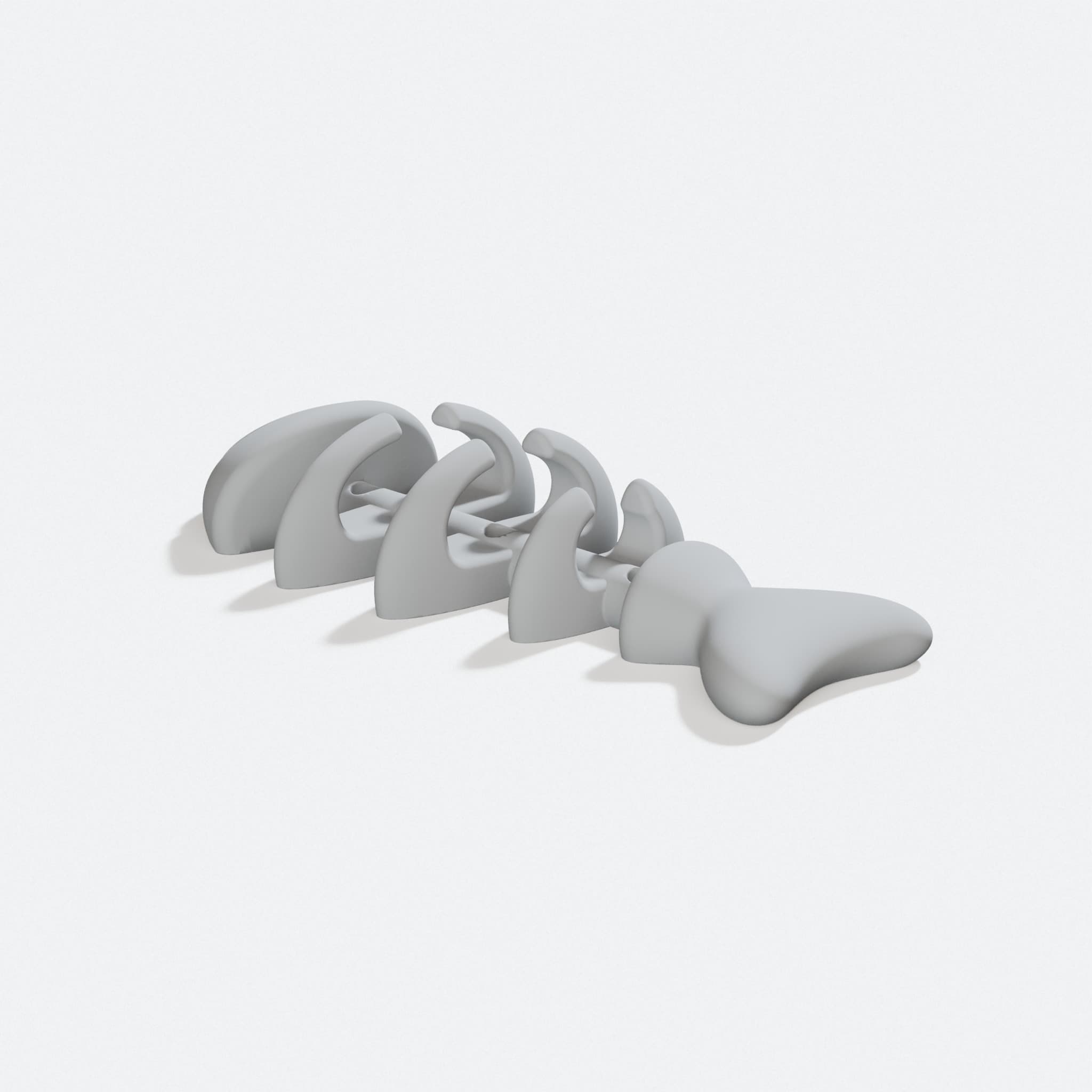 Fish Bone Wall Hanger with Flat Eye Decor