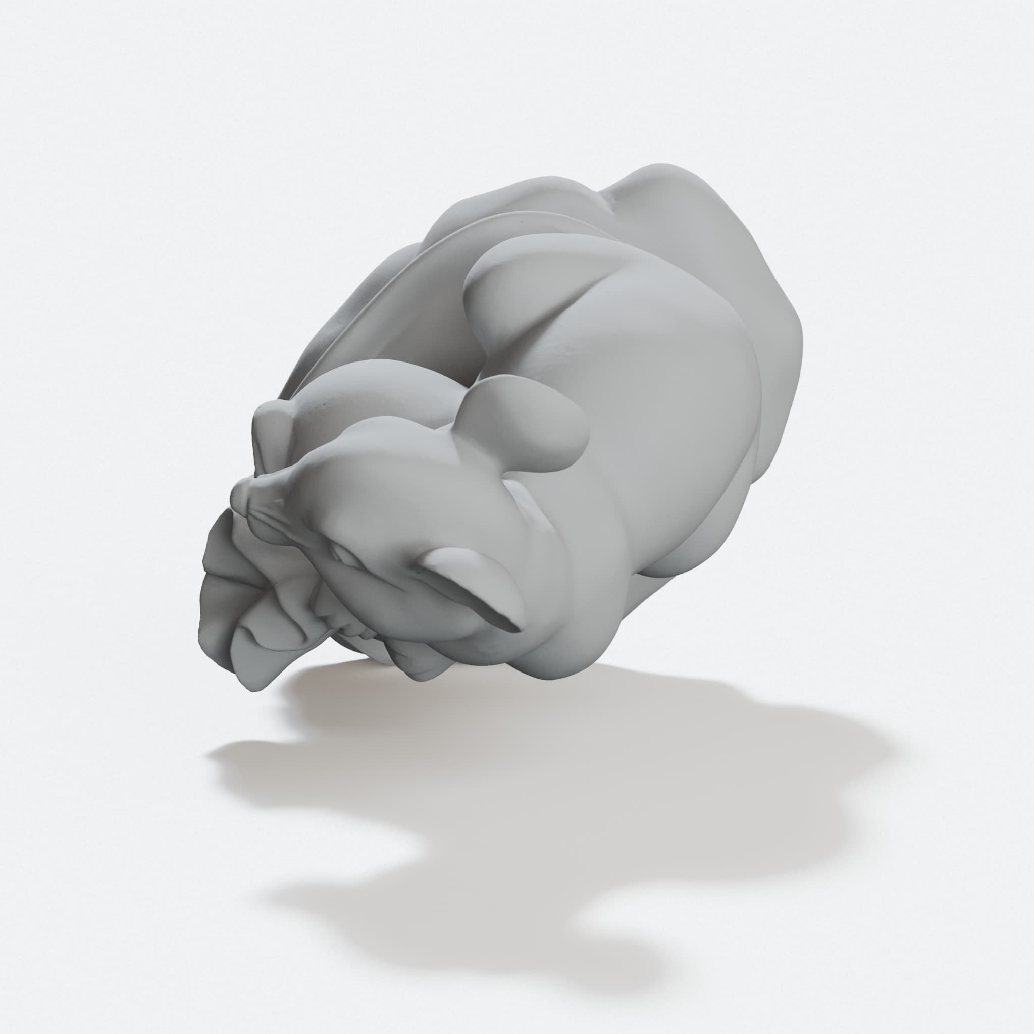 3D Printed Rat with Bag Ornament; Chinese Zodiac Decor