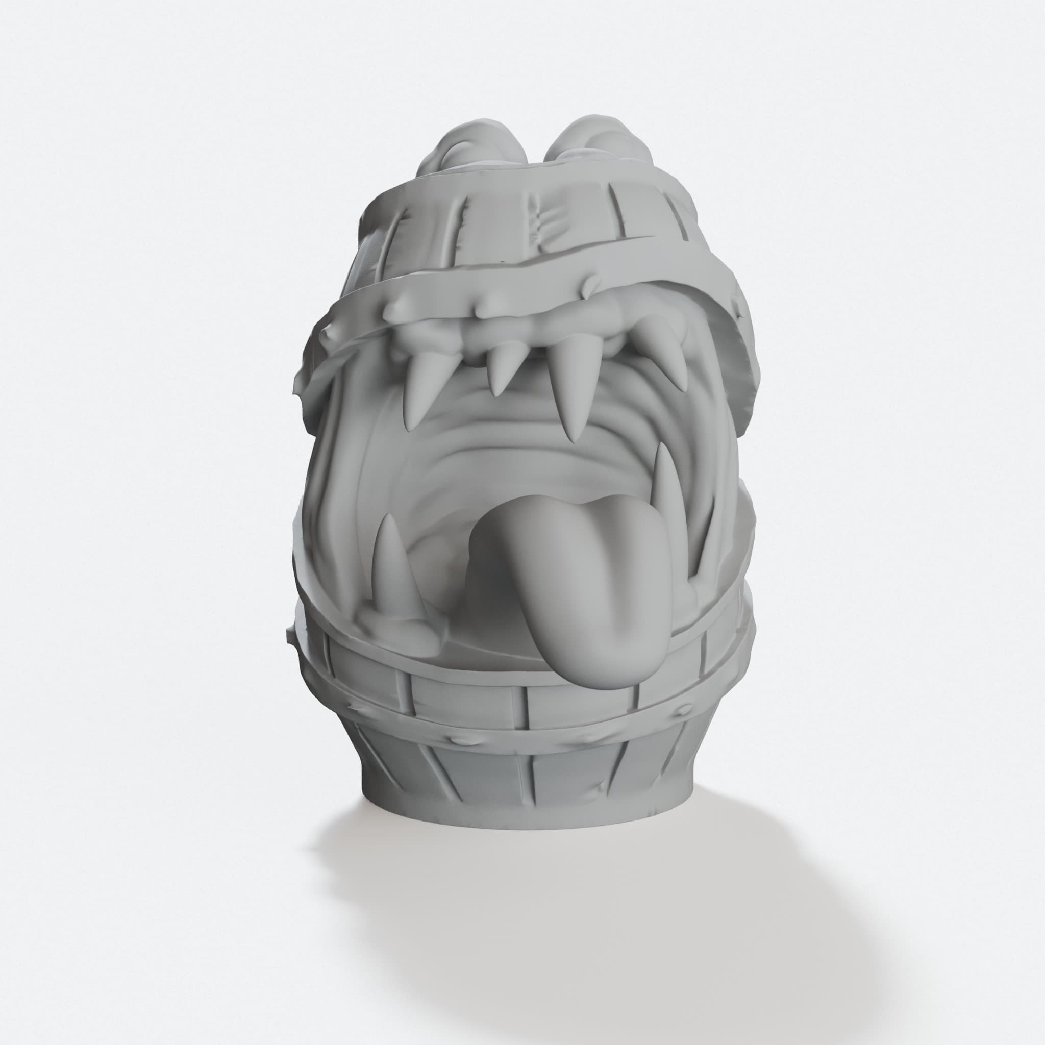 Barrel Mimic Tabletop Miniature for D&D Encounters