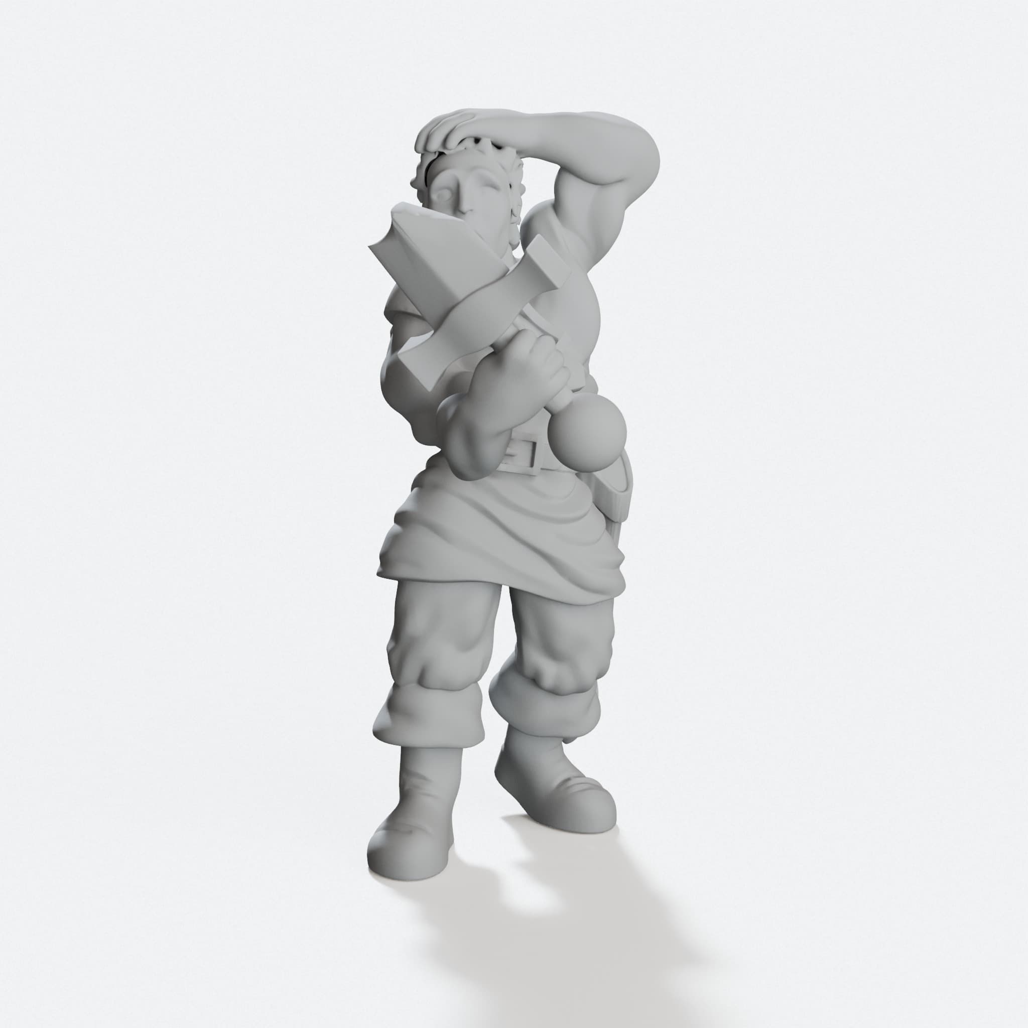 Oops the Fighter 3D Printed Toy Miniature Figure