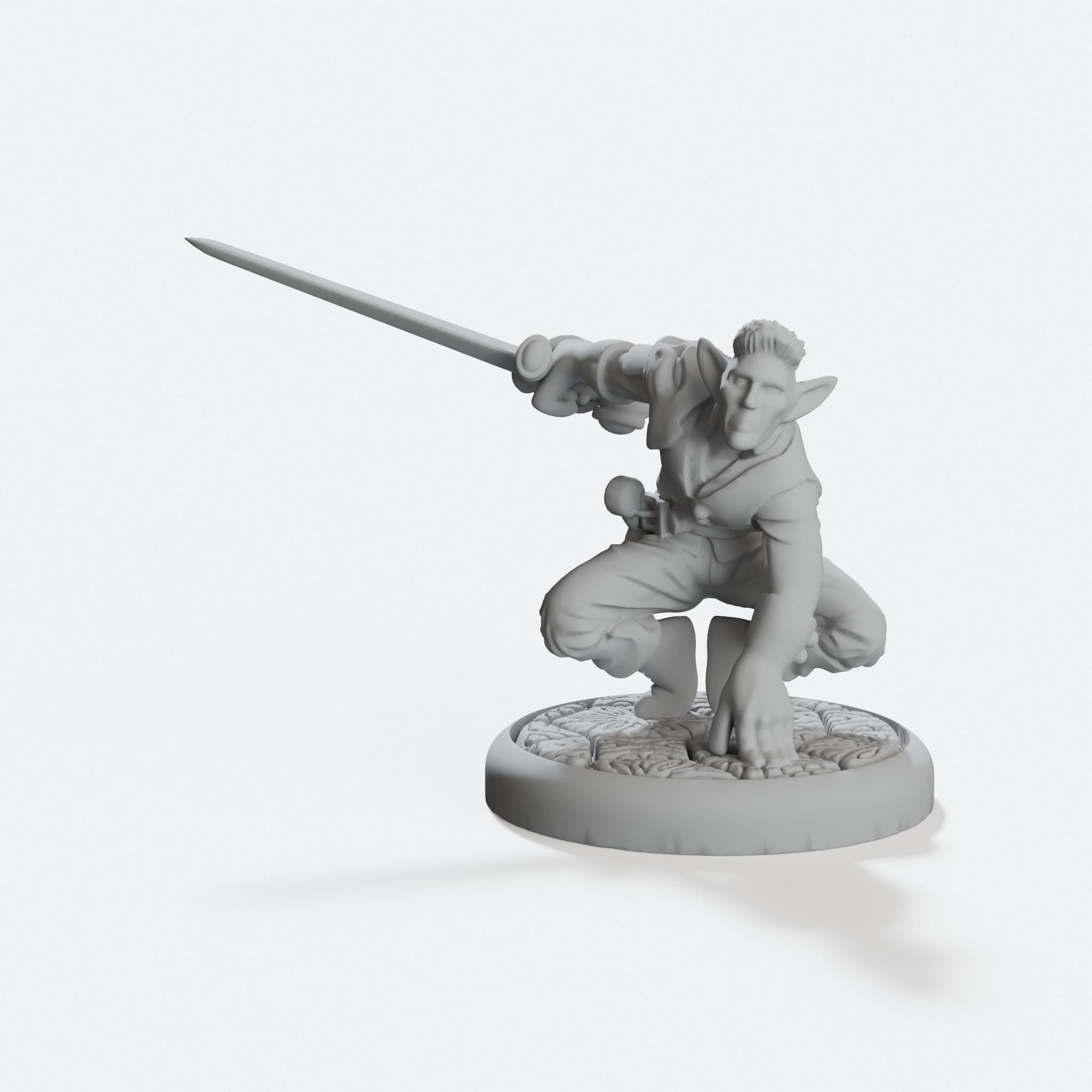 Assassin Elf Miniature, Rooftop Stalker for D&D