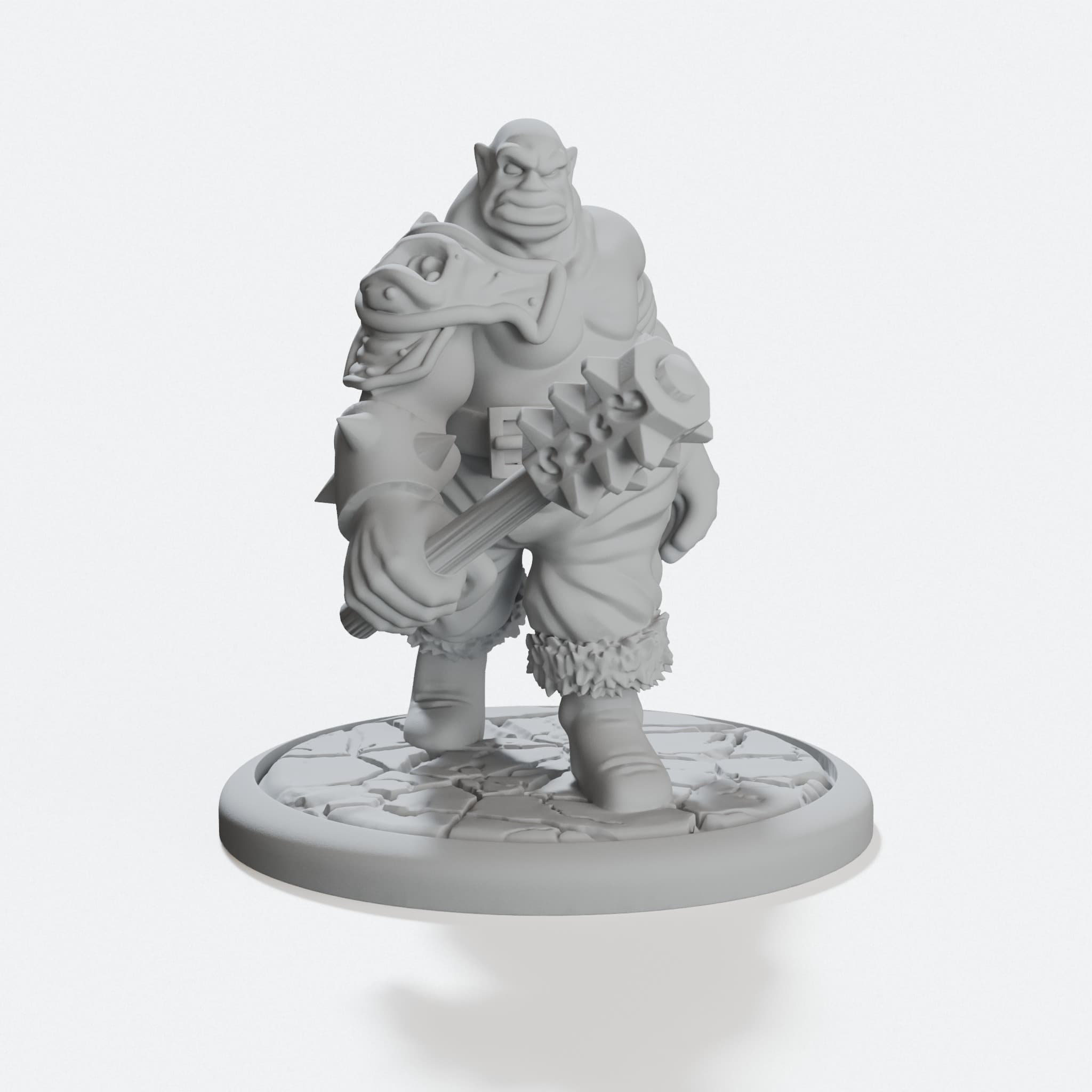 Ogre Gladiator Miniature, Heroic Scale Boss Figure