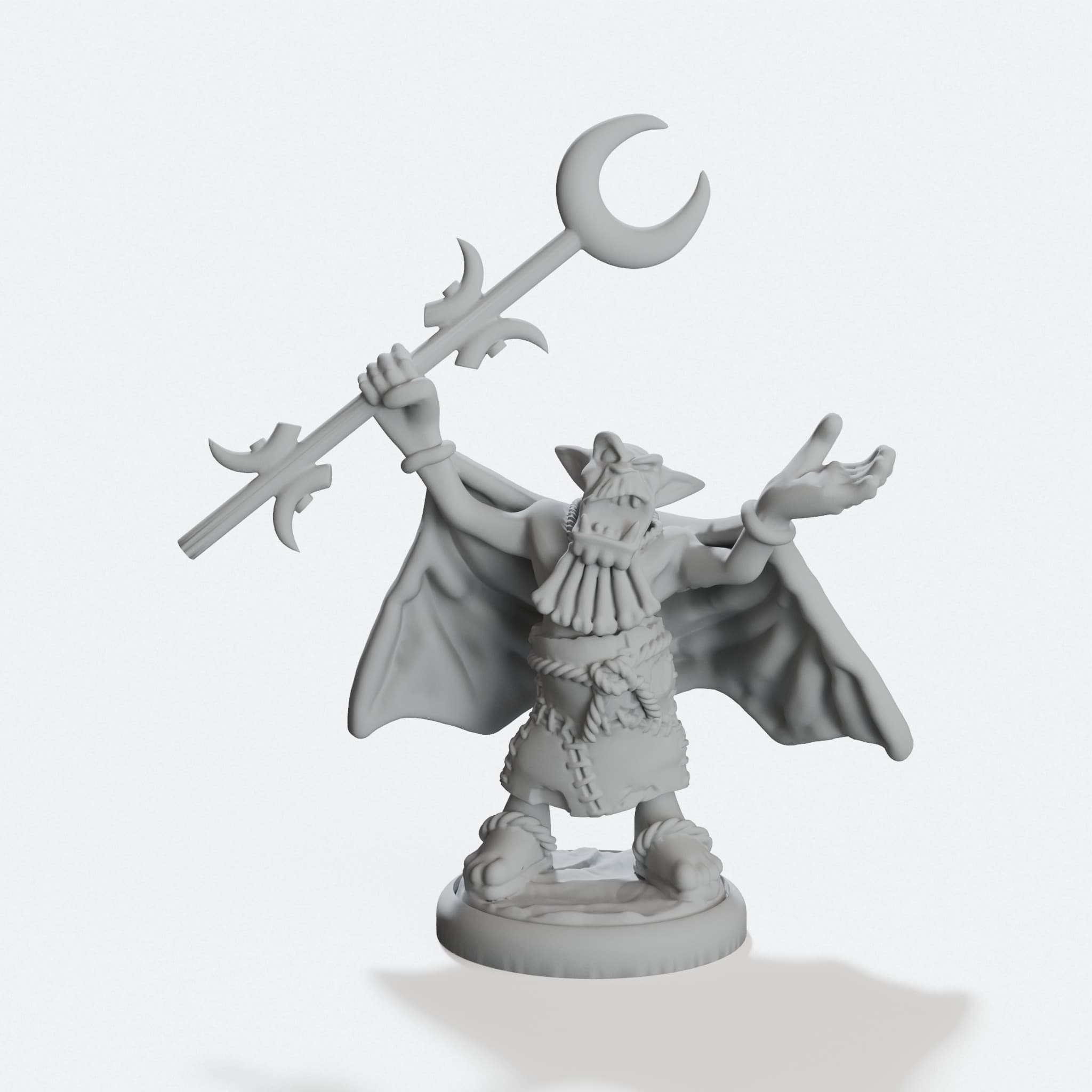 Orc Warlock 3D Printed Toy Miniature Figure