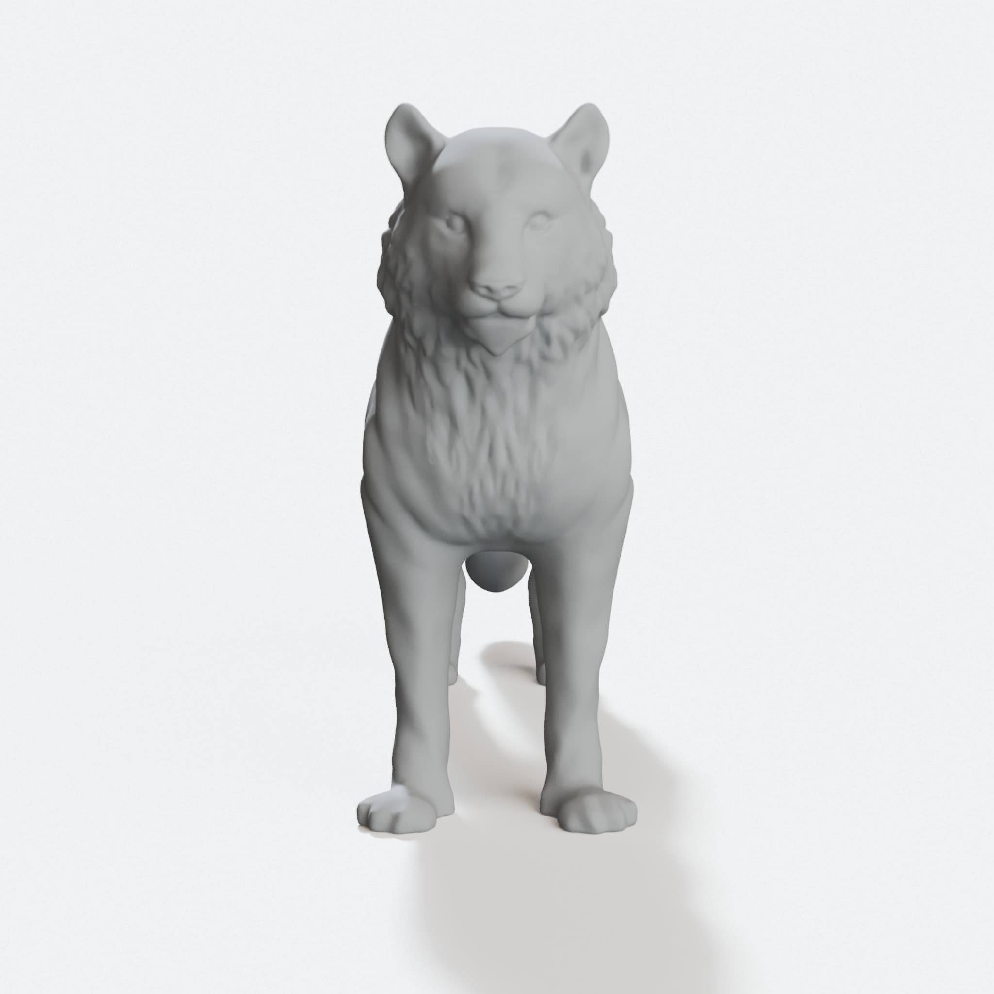 Tiger 3D Printed Home Decor Sculpture