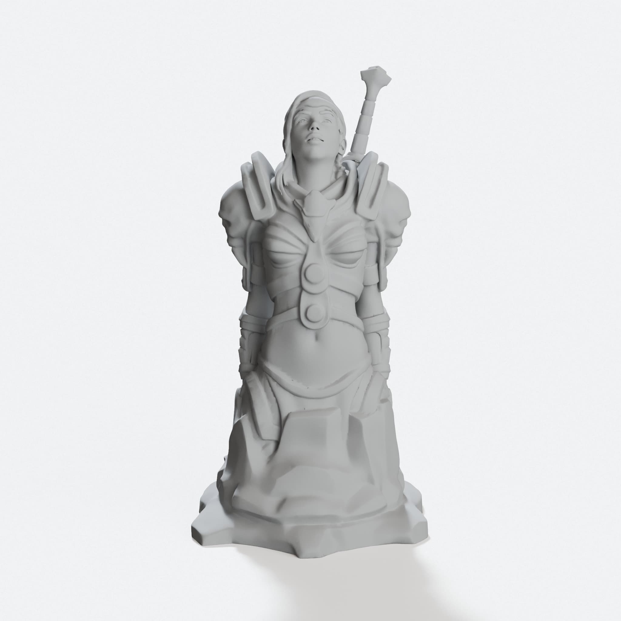 Knight Remix 3D Printed Toy Bust Warrior Figure