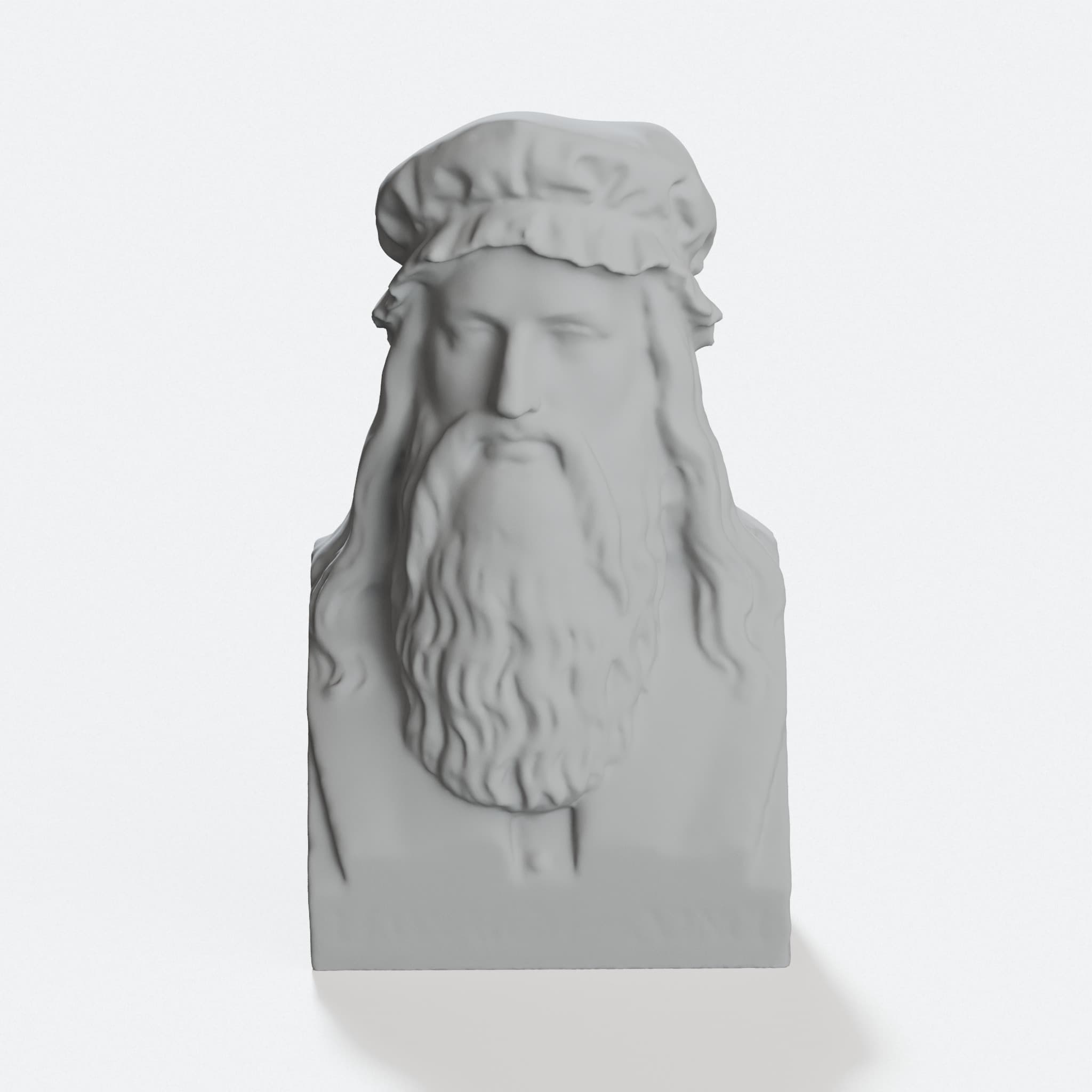 Leonardo Da Vinci Bust 3D Printed Home Decor