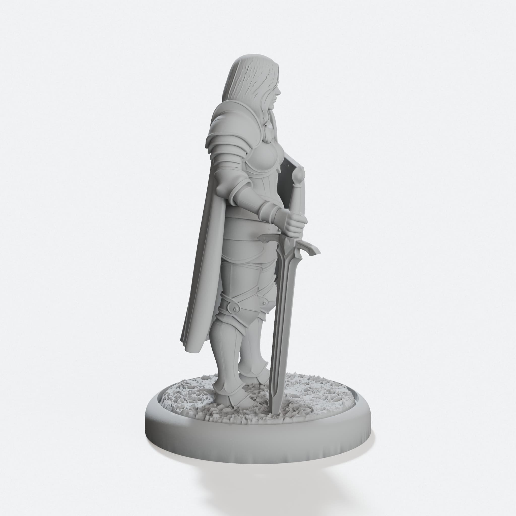 Female Paladin Vengeance 3D Printed Toy Miniature