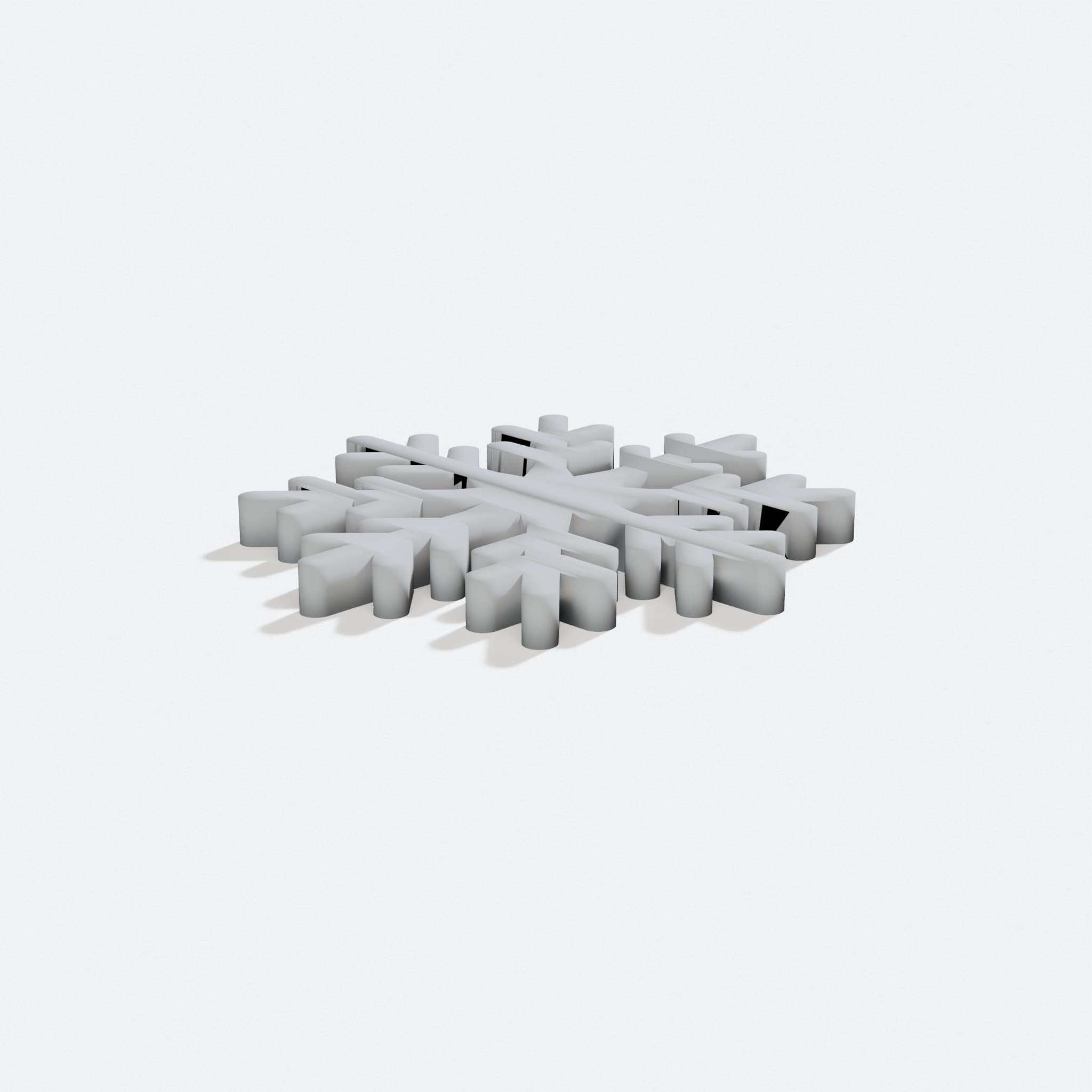 3D Printed Snowflakes Set Holiday Ornaments