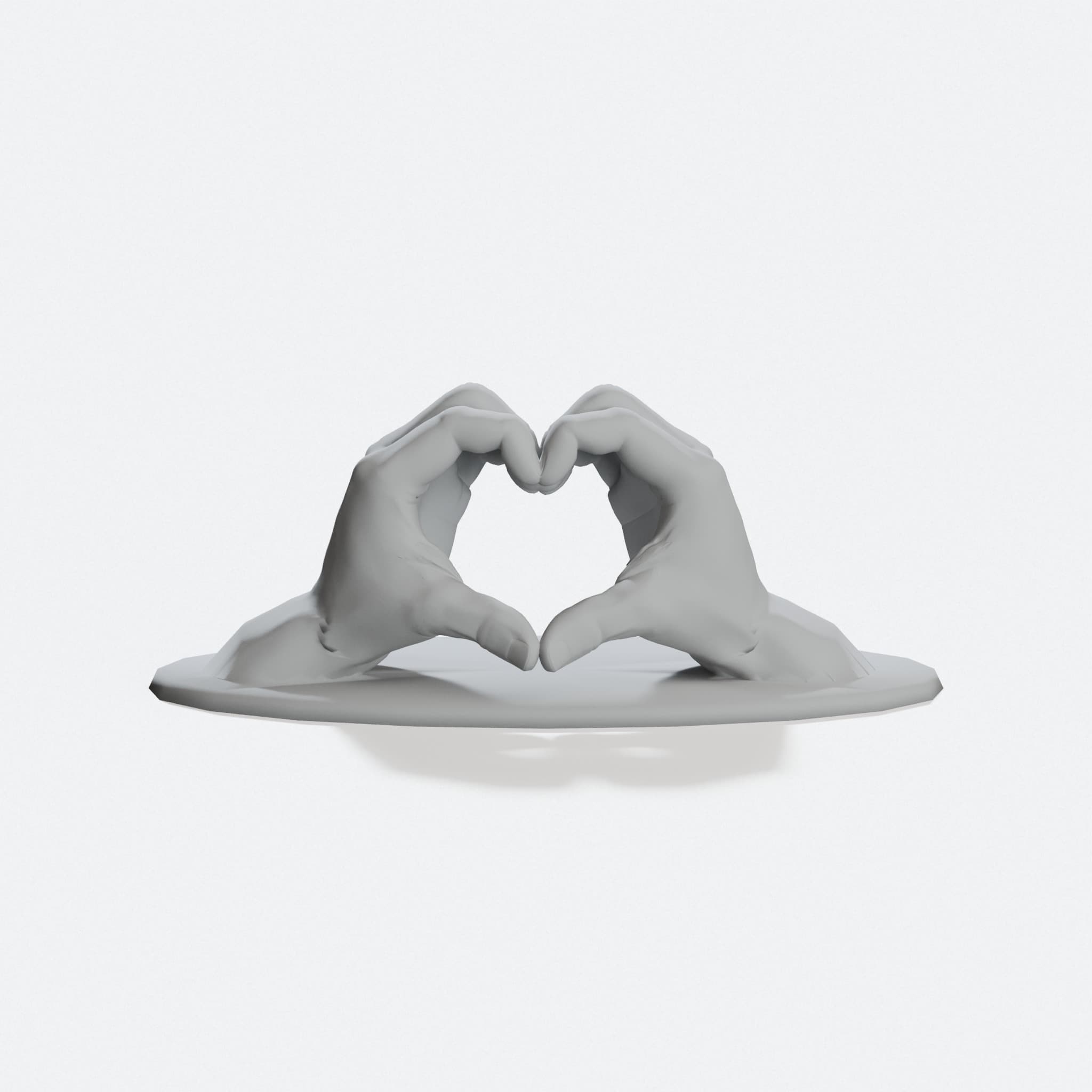Heart with Hands 3D Printable Ornament