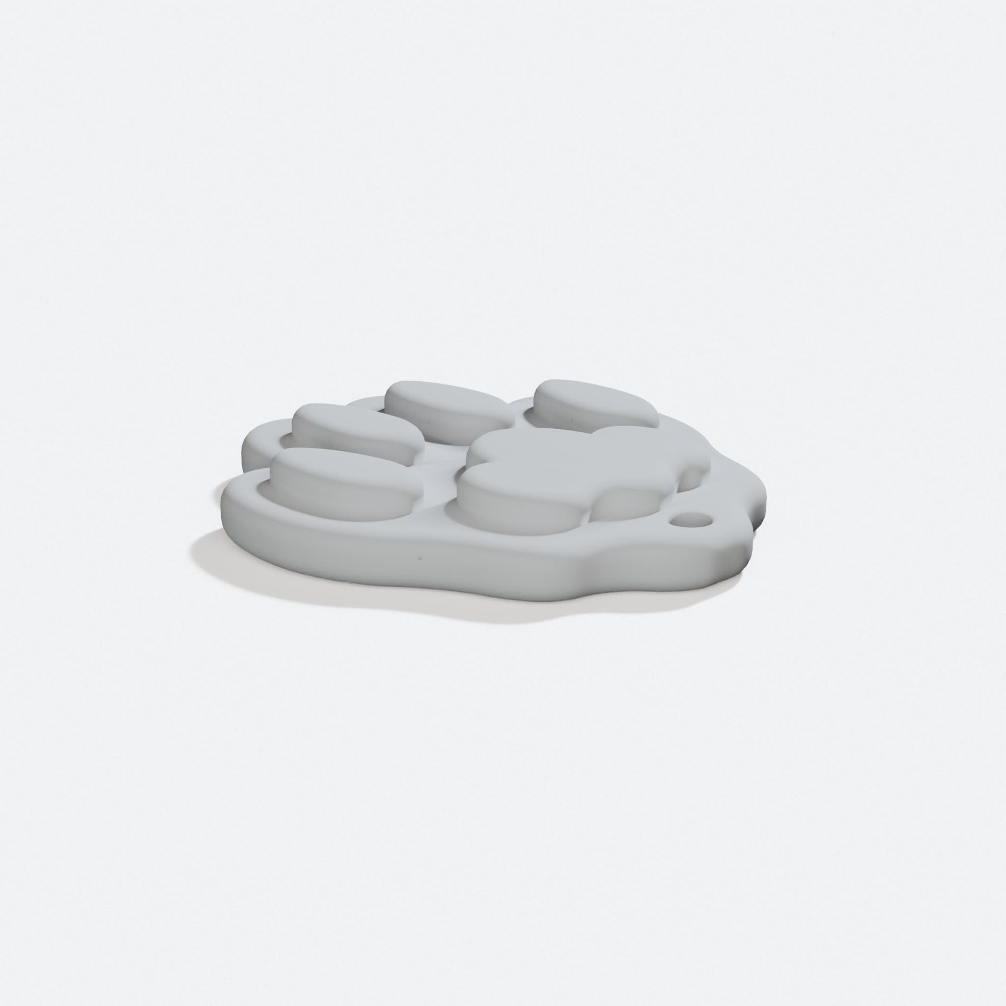 Cat Paw 3D Printed Keychain
