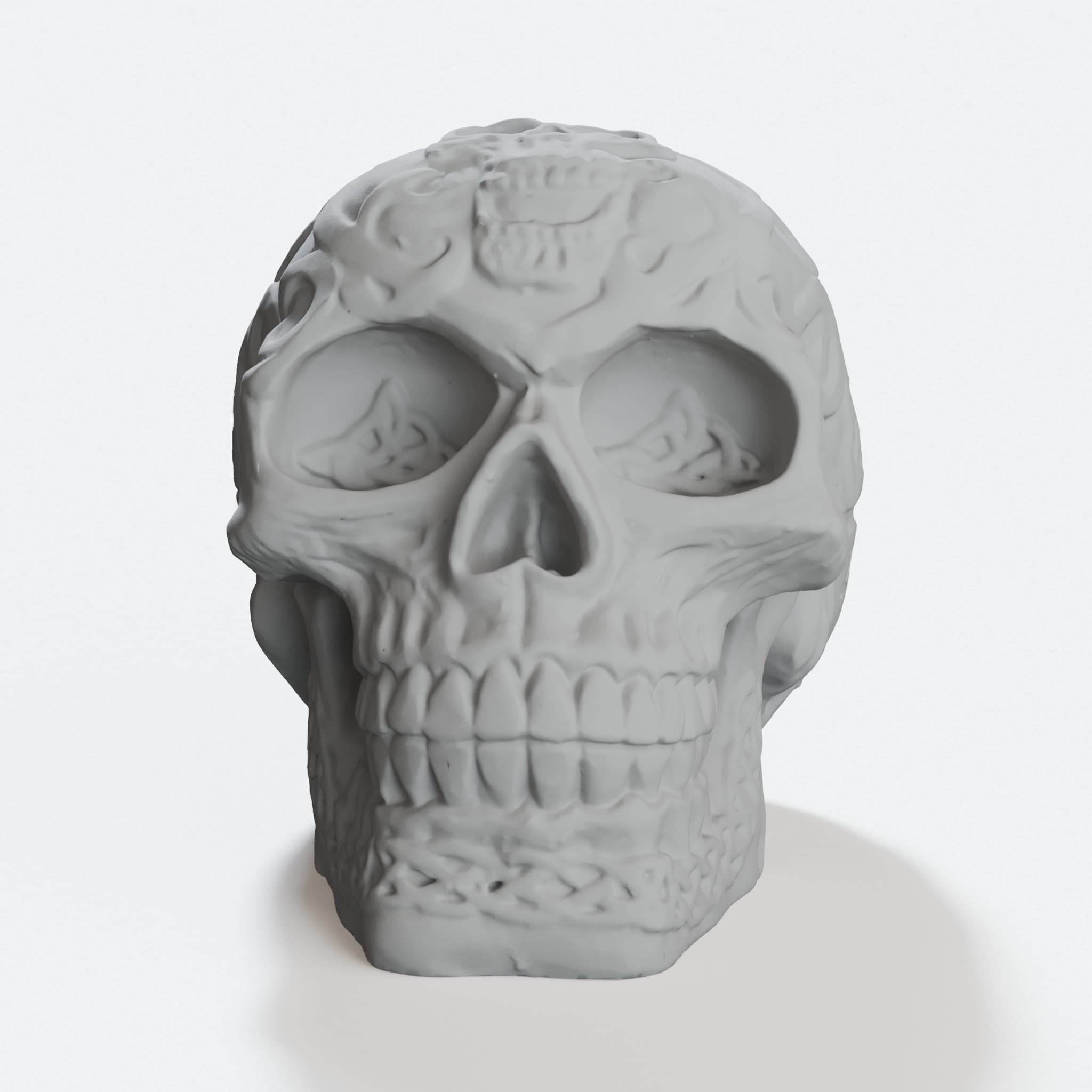 Kapala Carved Skull Ornament